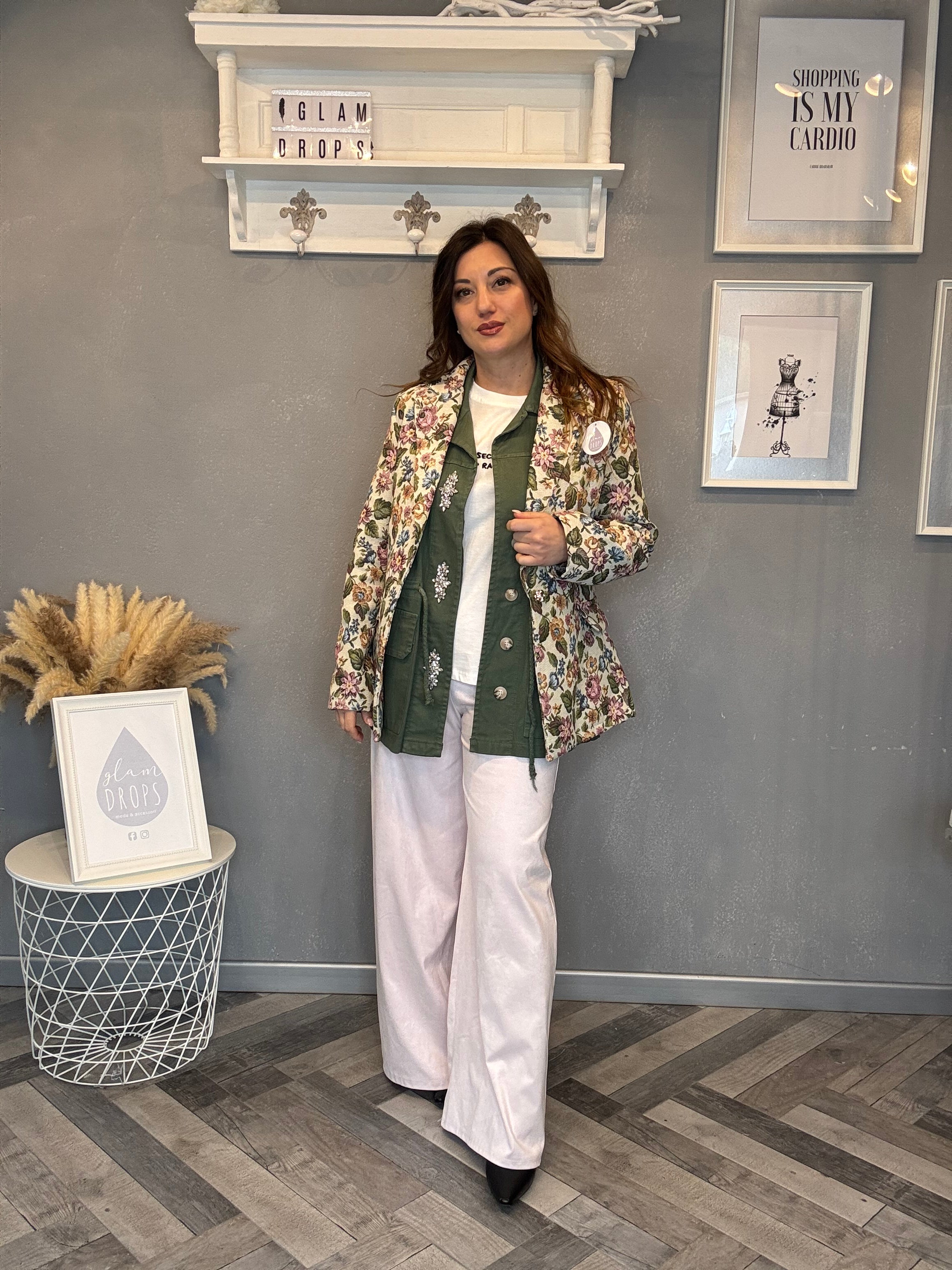 Pantalone eco suede wide rosa pastello