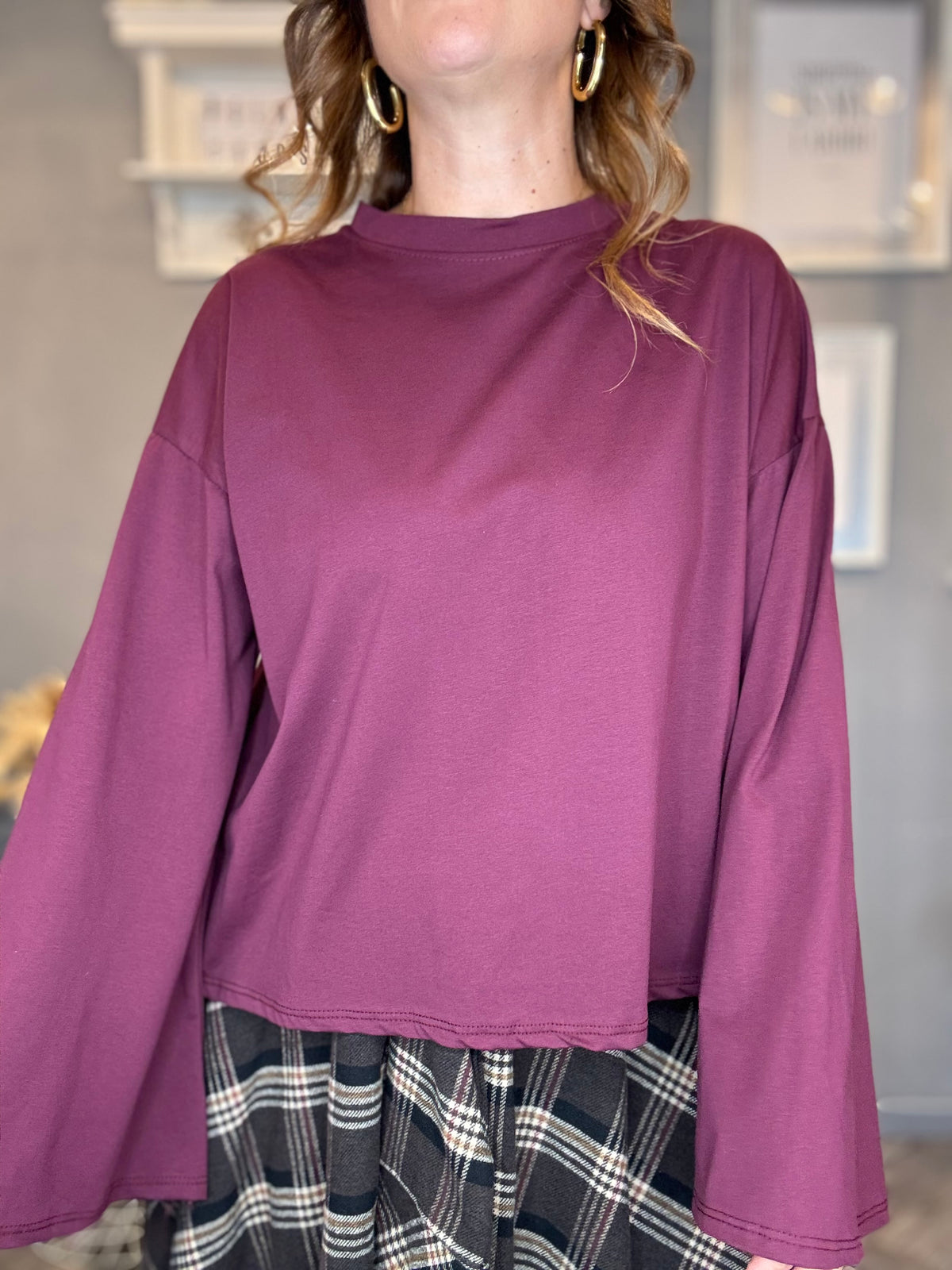 T-shirt Bell bordeaux