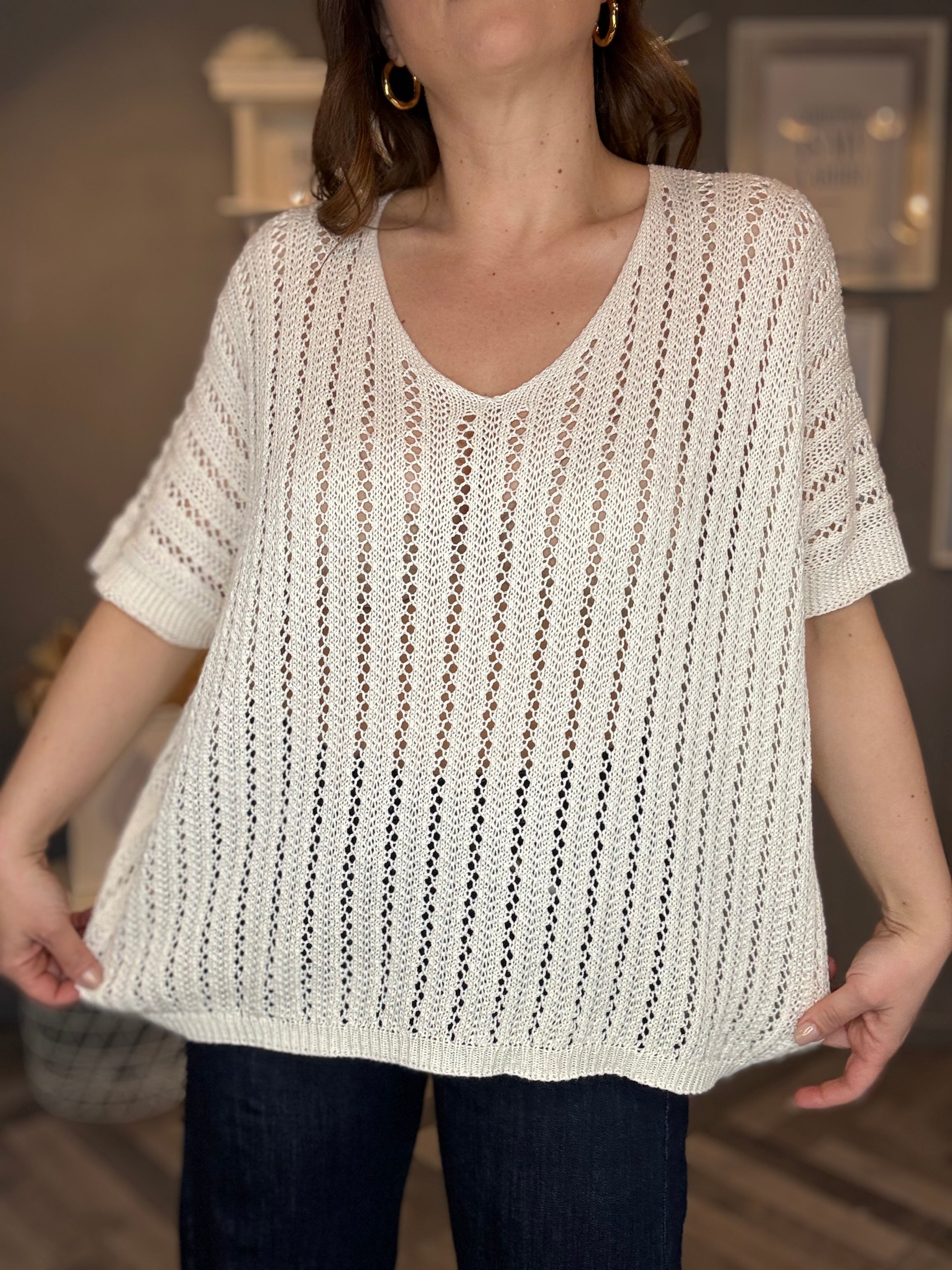 Maglia traforata soft cotton