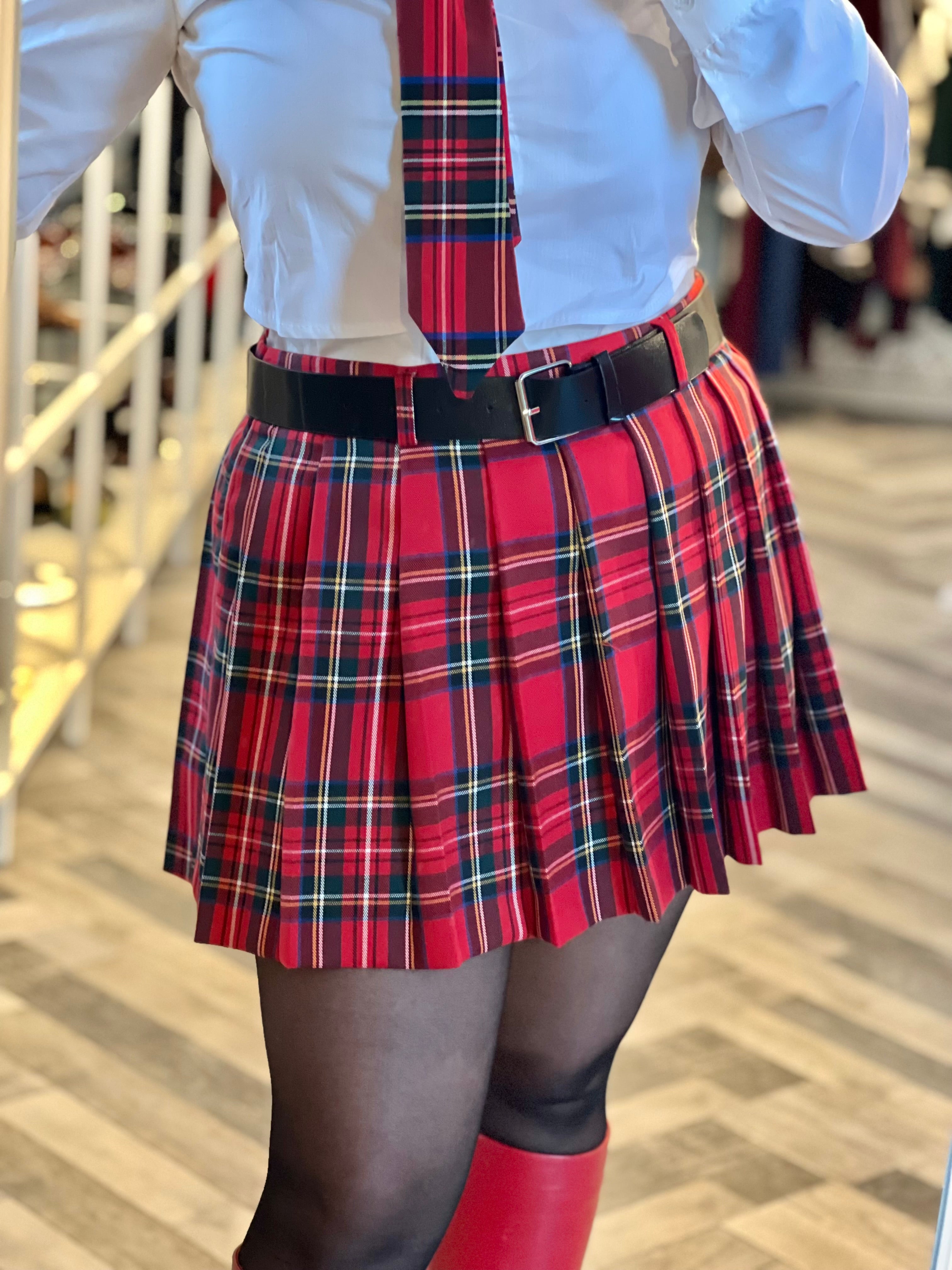 Lumina gonna scozzese a pieghe tartan