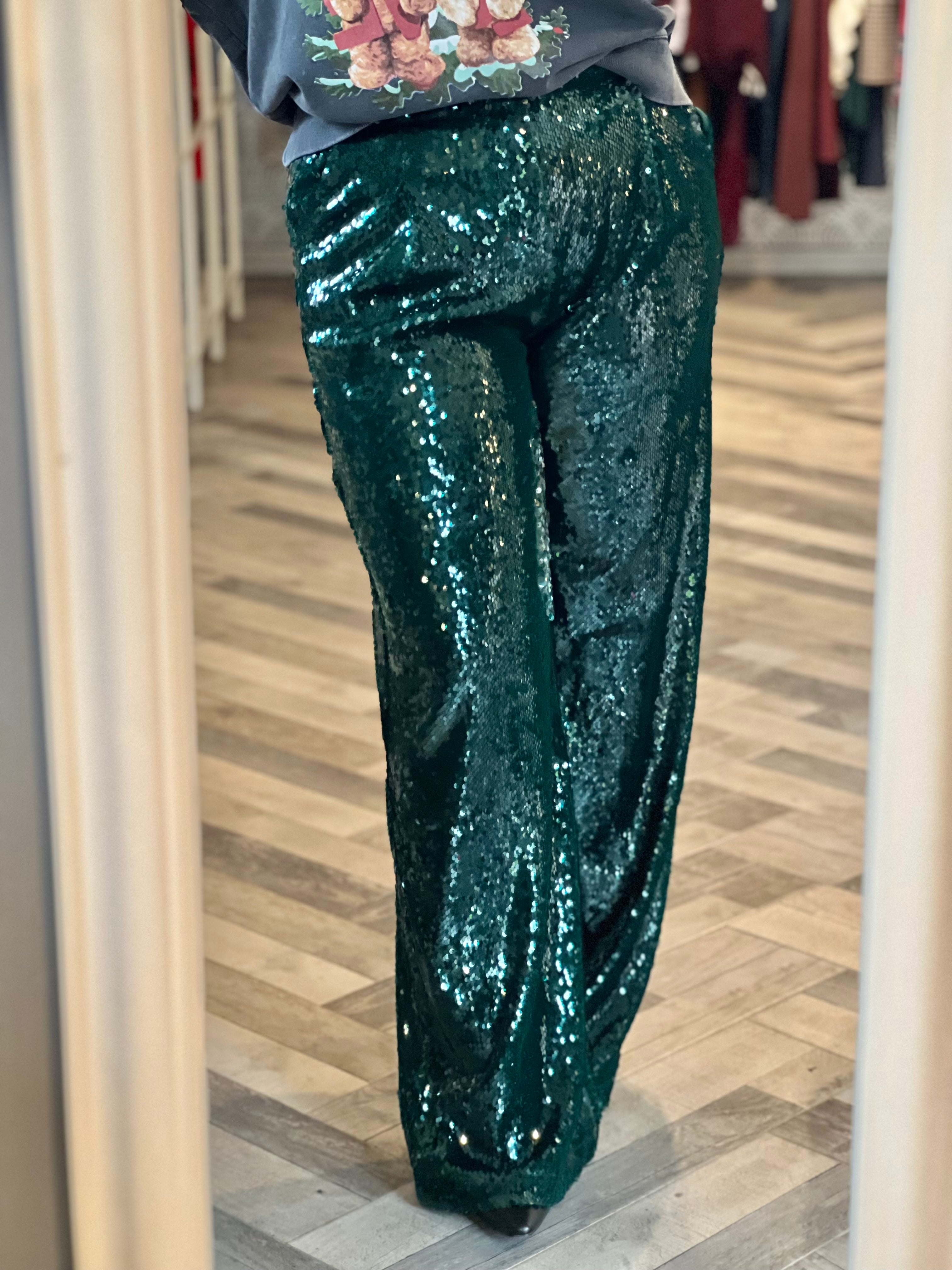 Lumina pantaloni paillttes palazzo