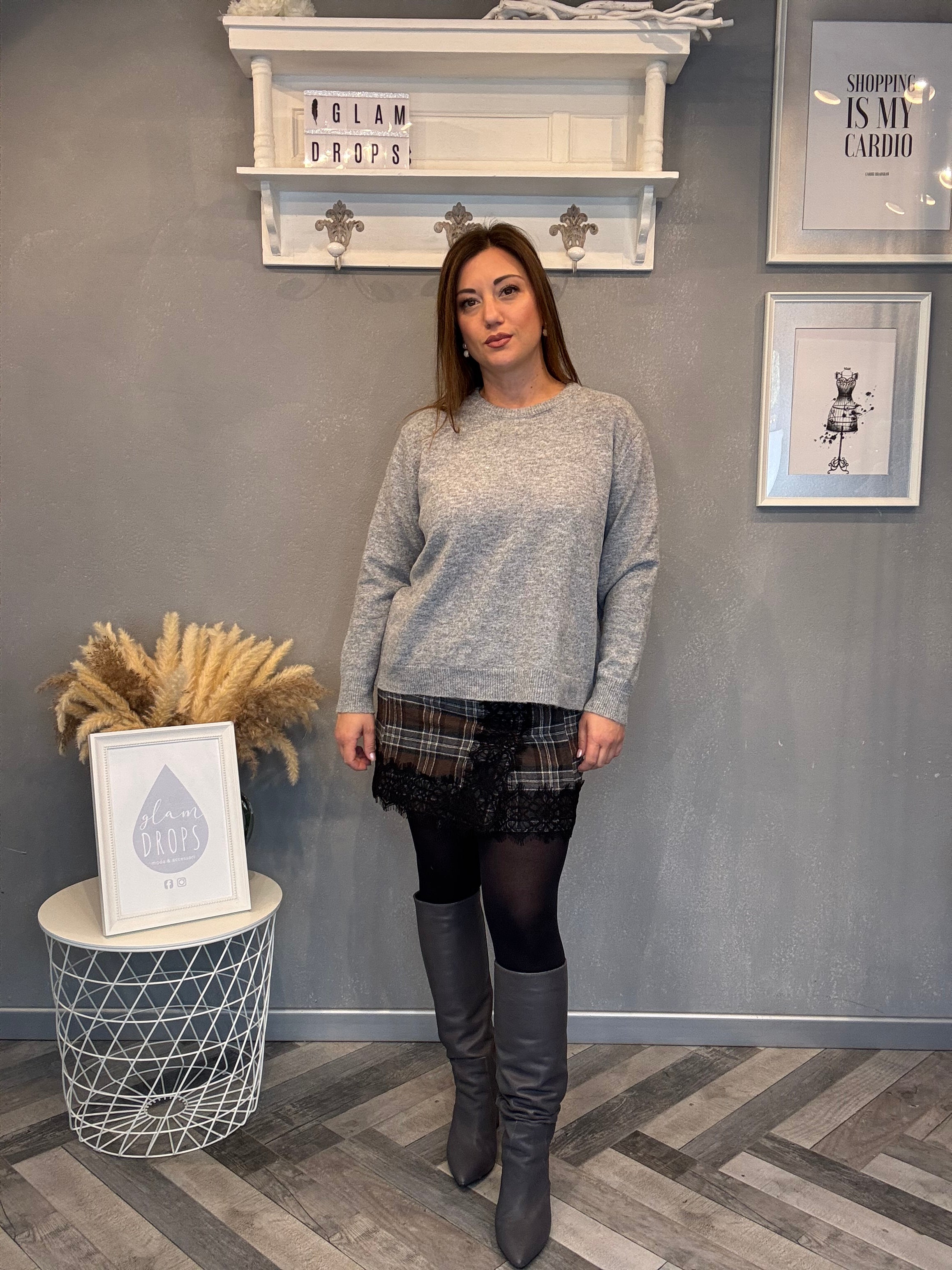 Maglioncino basic grigio