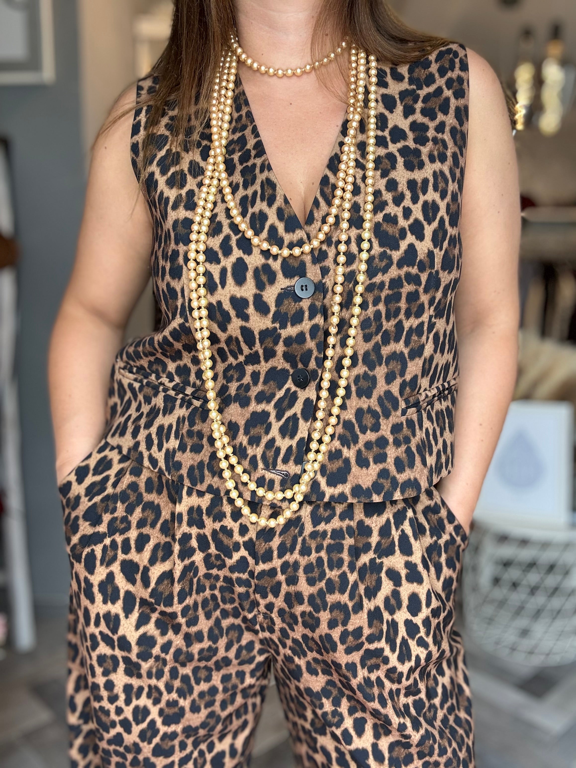 Collana perle a più fili lunga