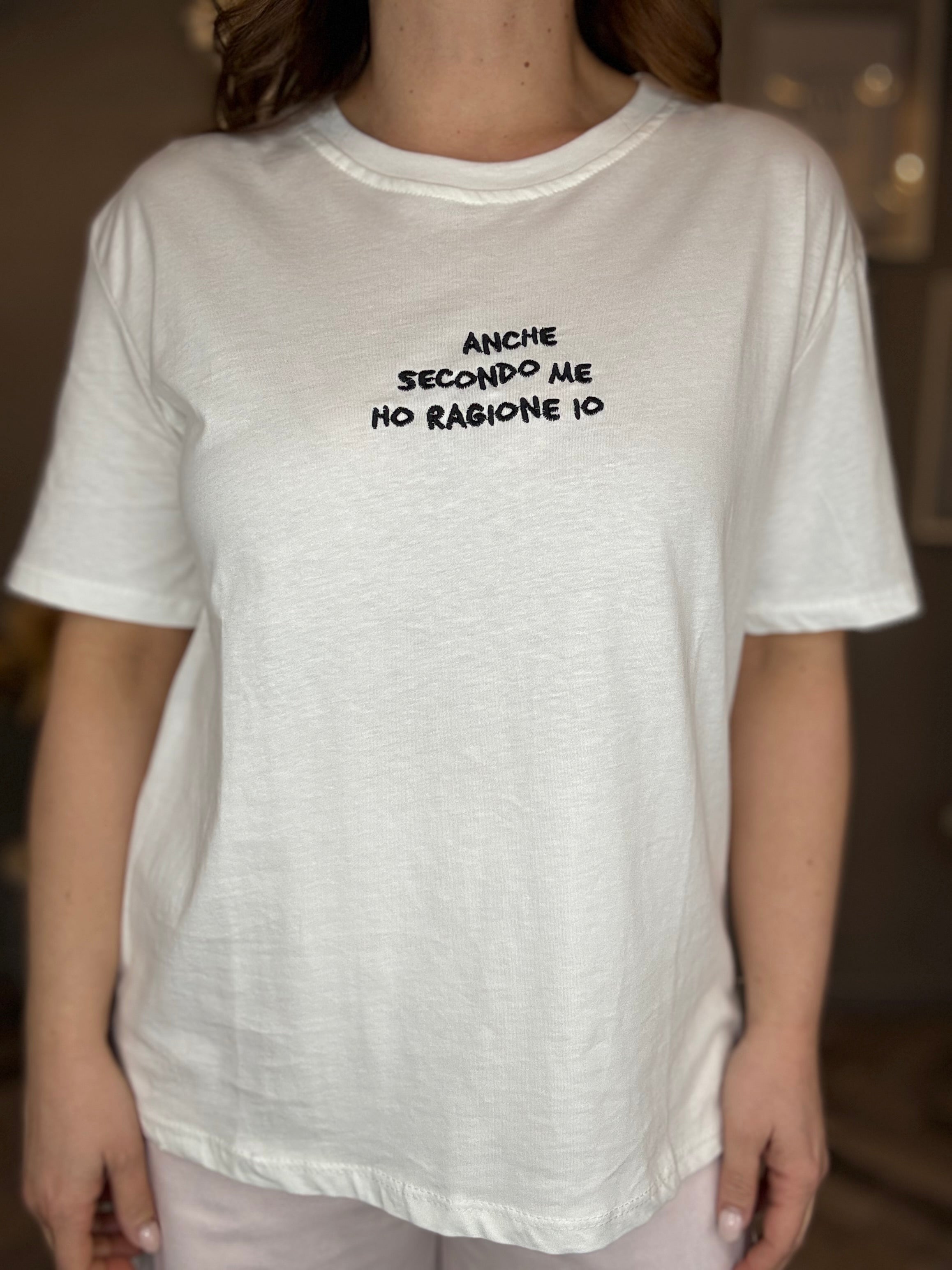 T-shirt Anche secondo me ho ragione io nero