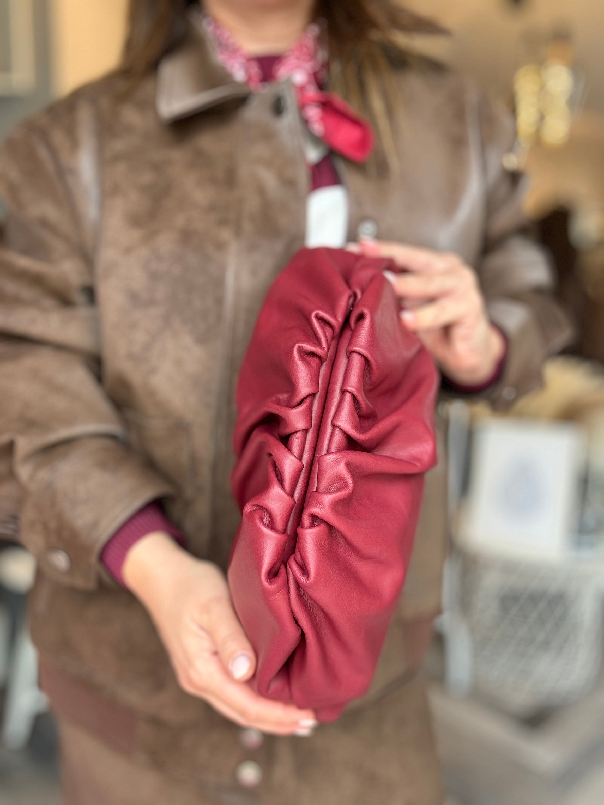 Borsa pouch in pelle