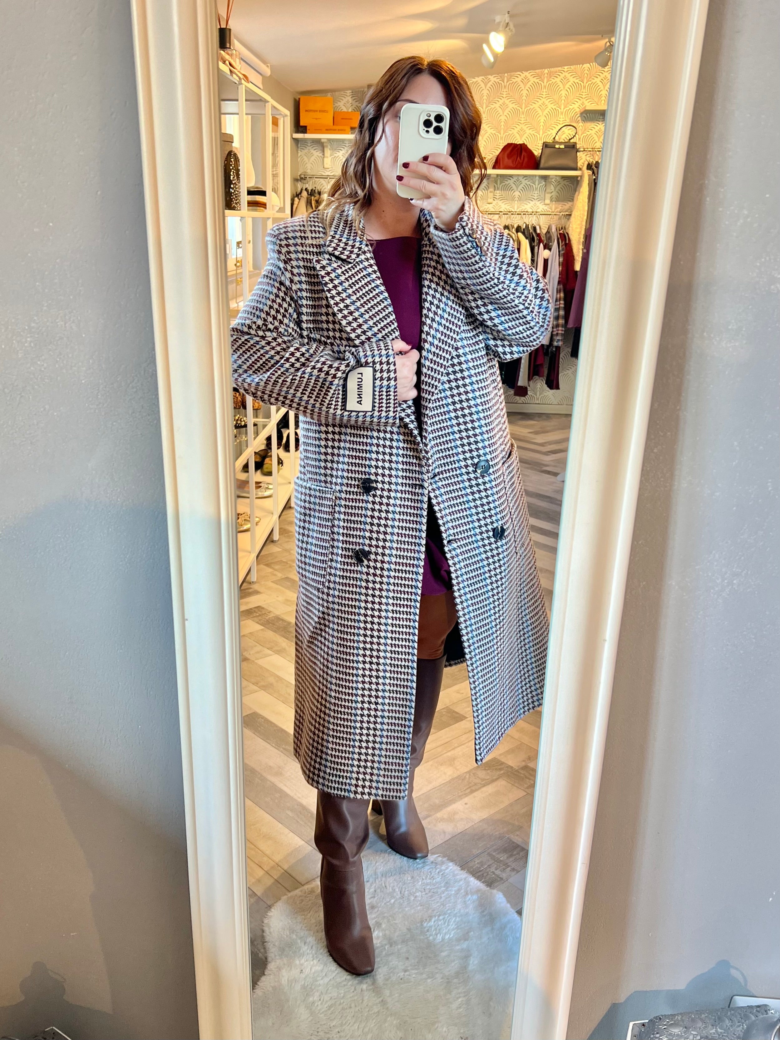 Lumina cappotto pied de poule