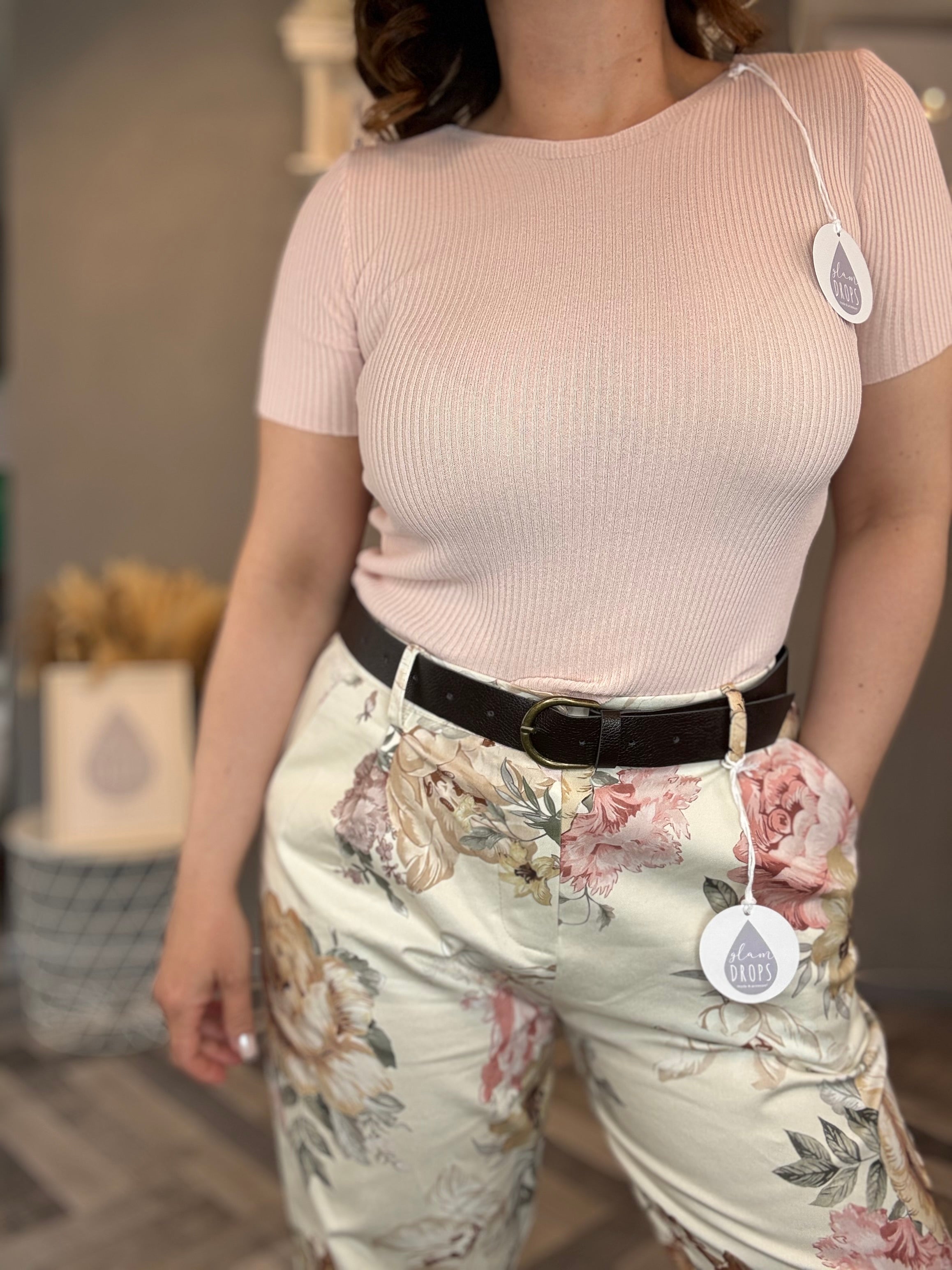 Maglia a costine basic Glam