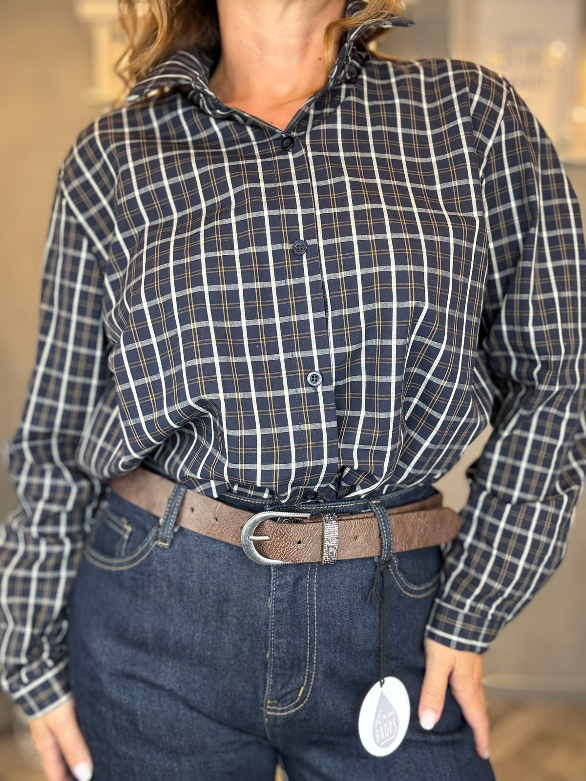 Jeans palazzo con cintura jewel