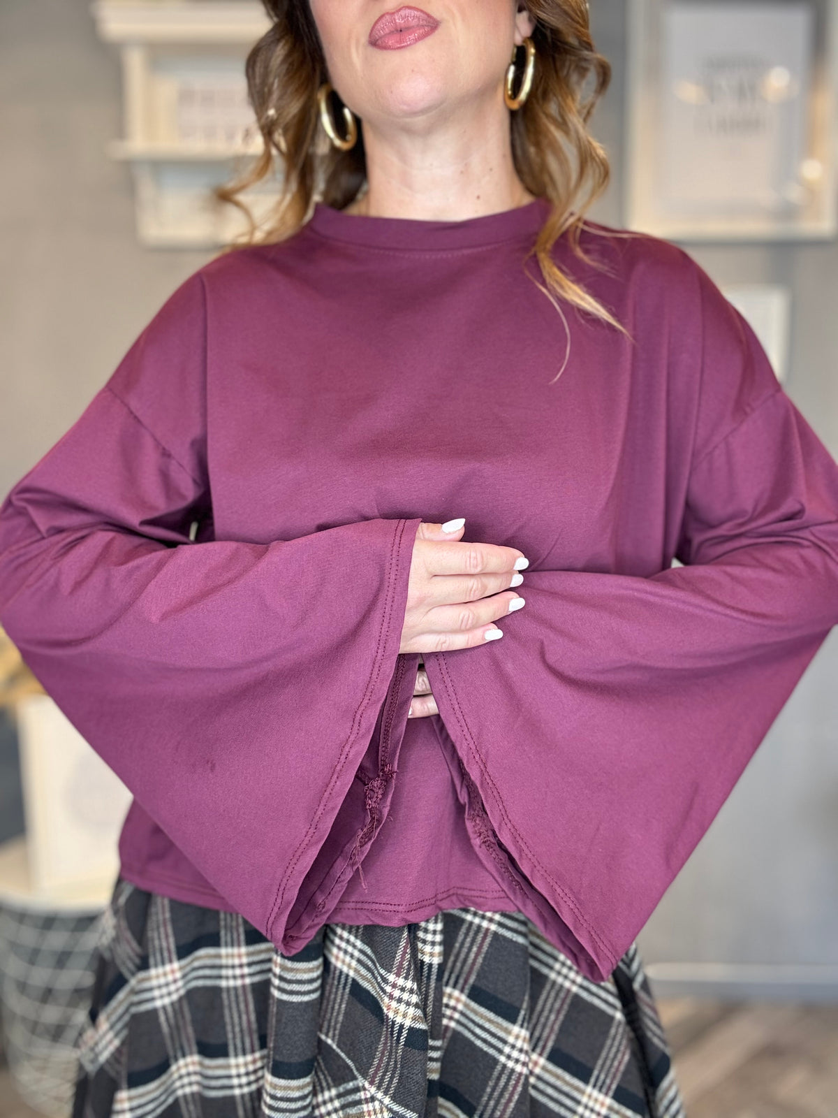 T-shirt Bell bordeaux
