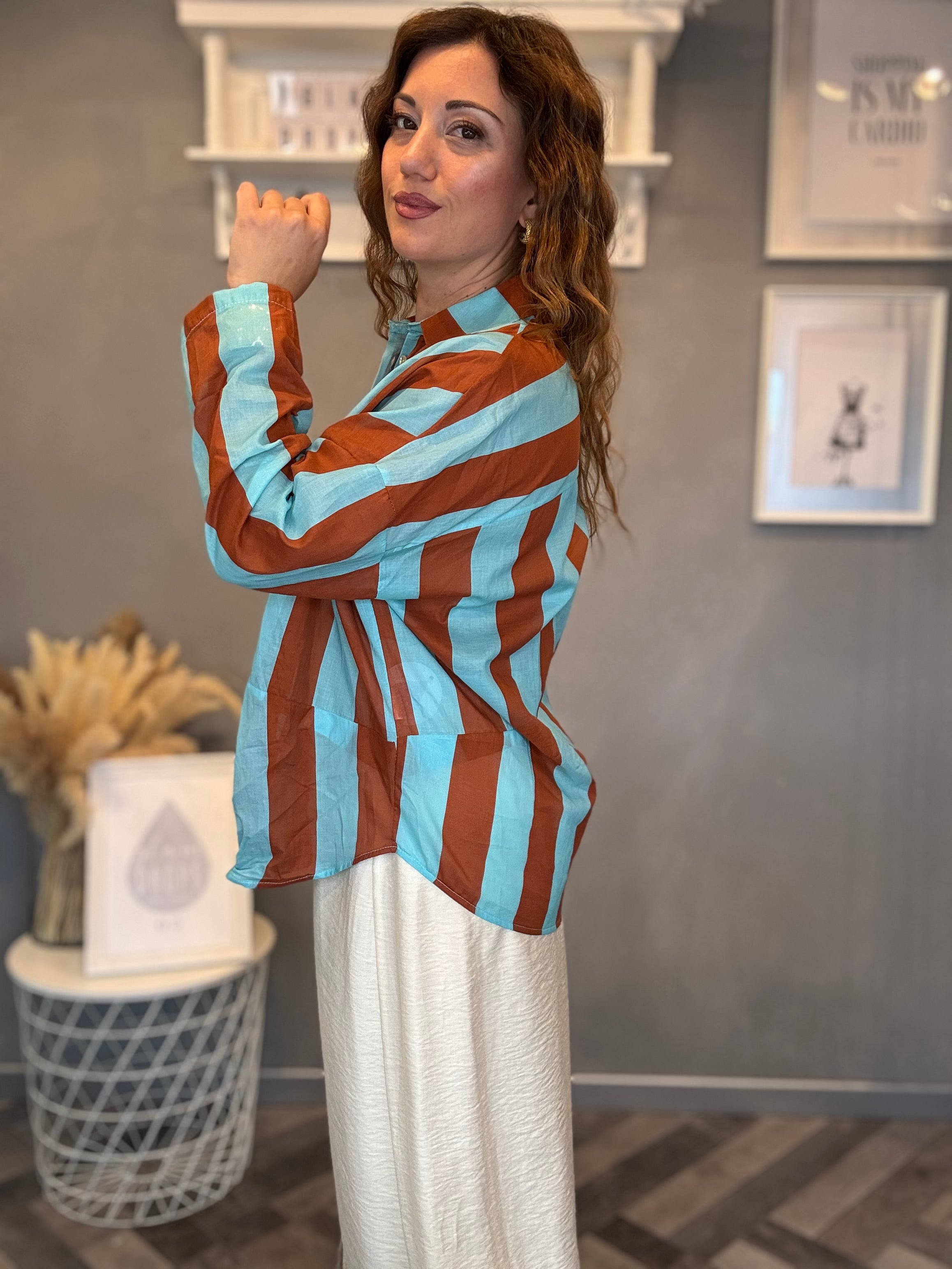 Camicia Isla Bonita bande tiffany e cuoio