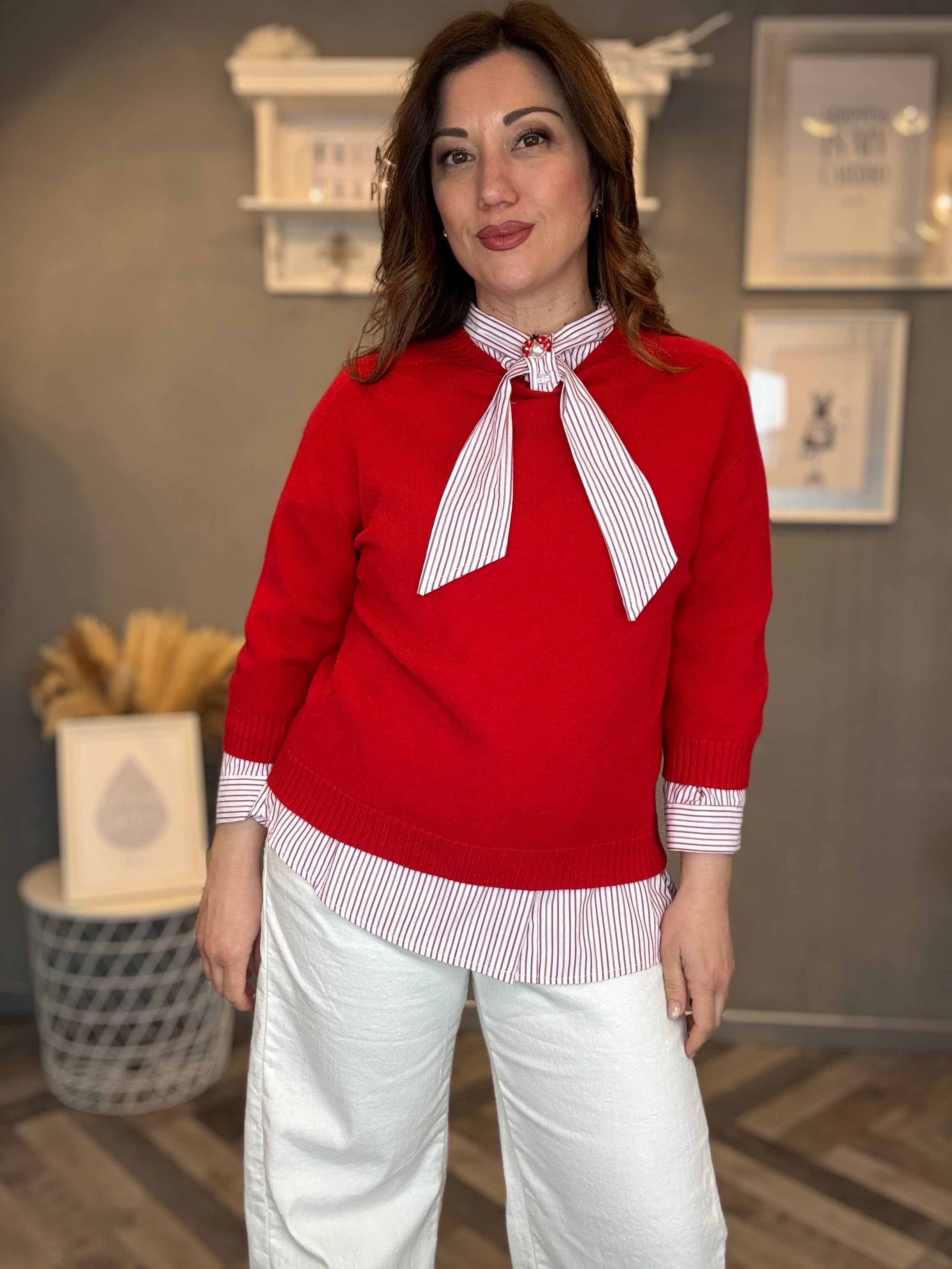 Maglioncino Essenza rosso