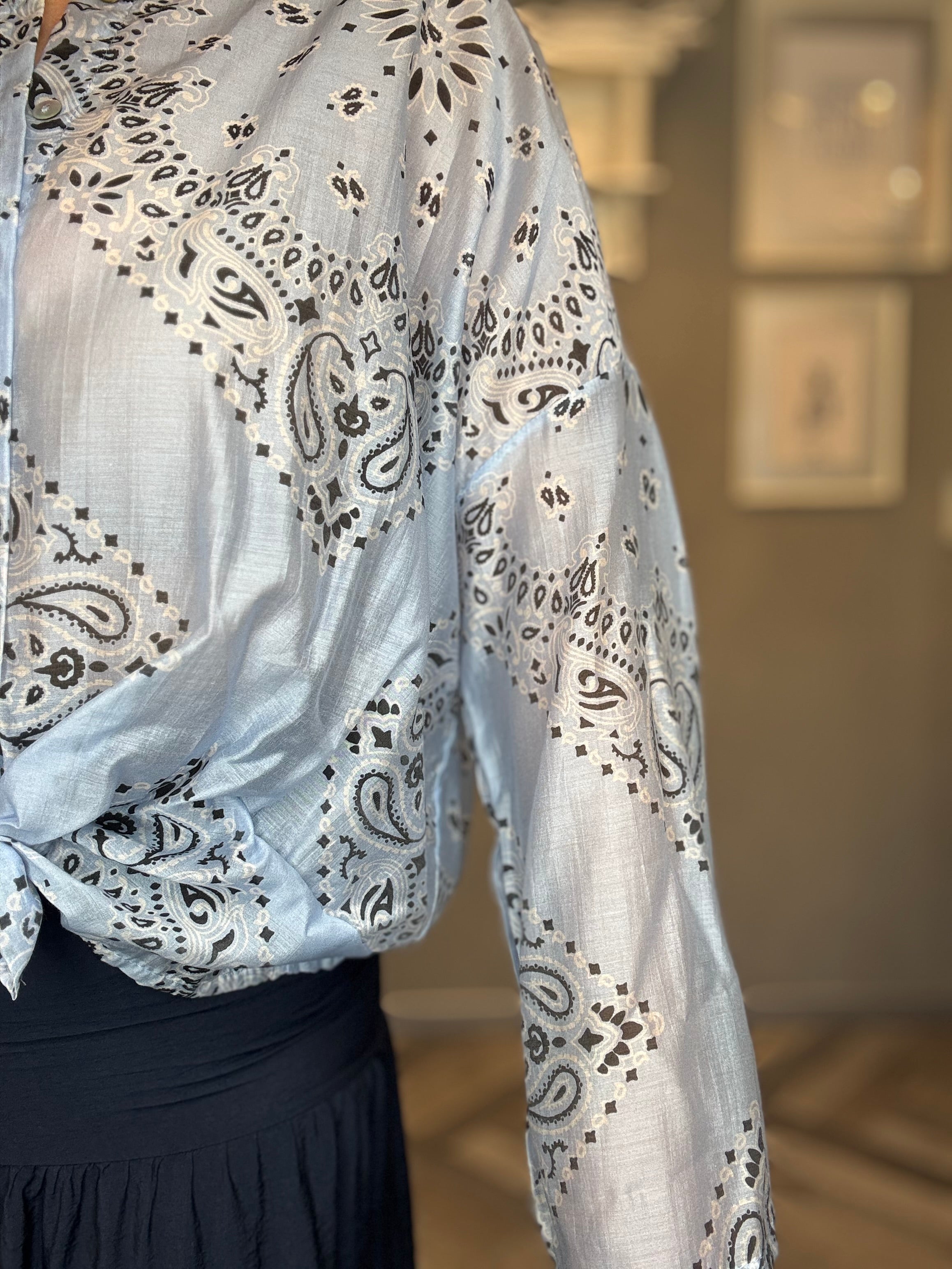 Camicia bandana celeste