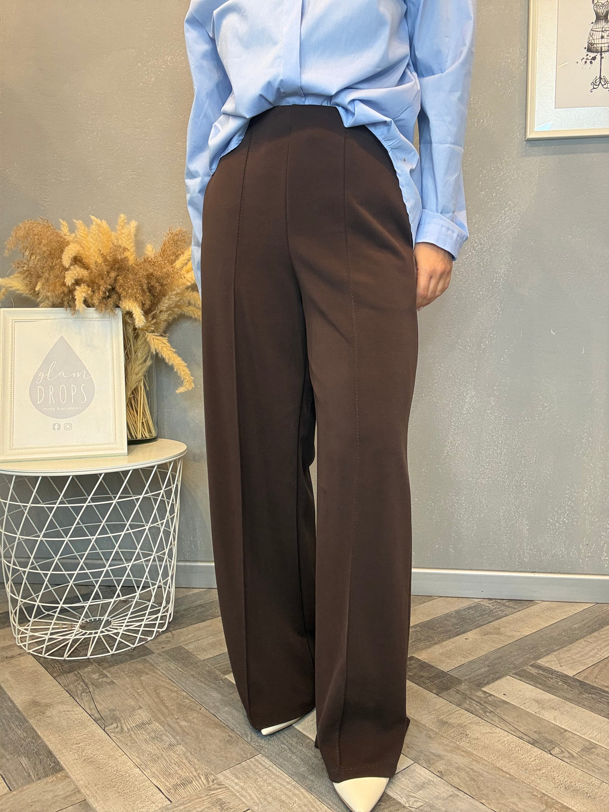 Pantalone palazzo Linea cioccolato