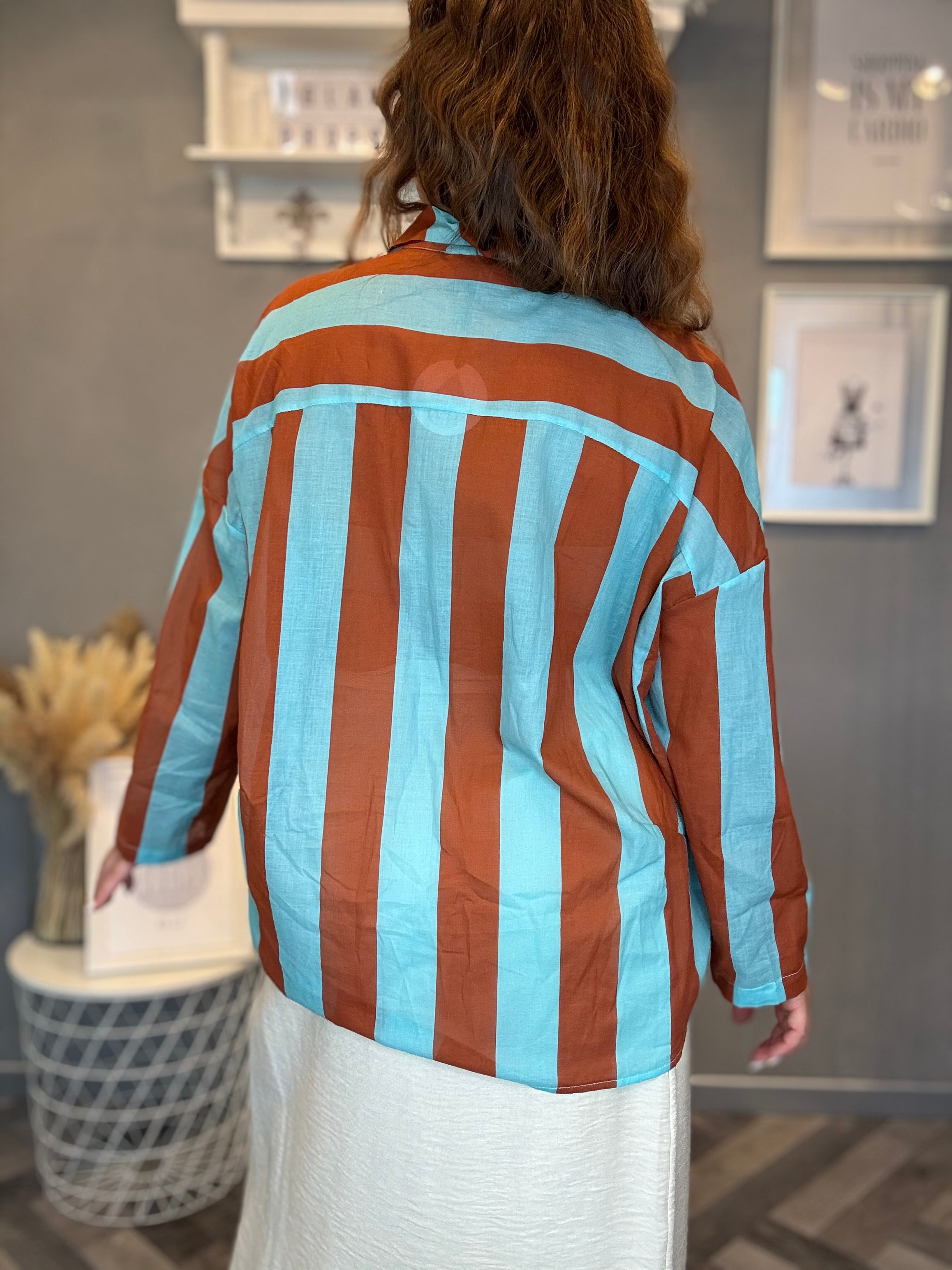 Camicia Isla Bonita bande tiffany e cuoio