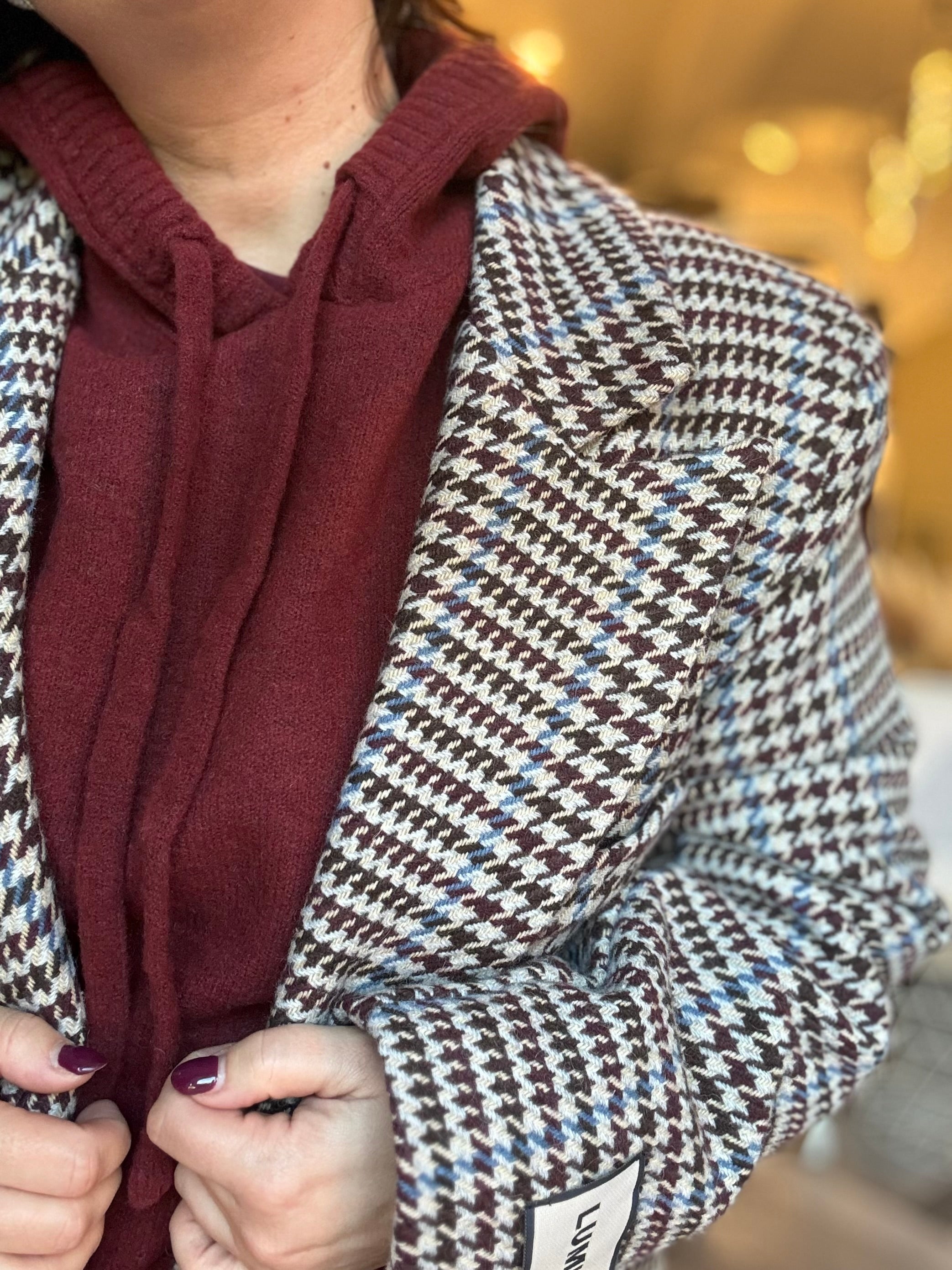 Lumina cappotto pied de poule