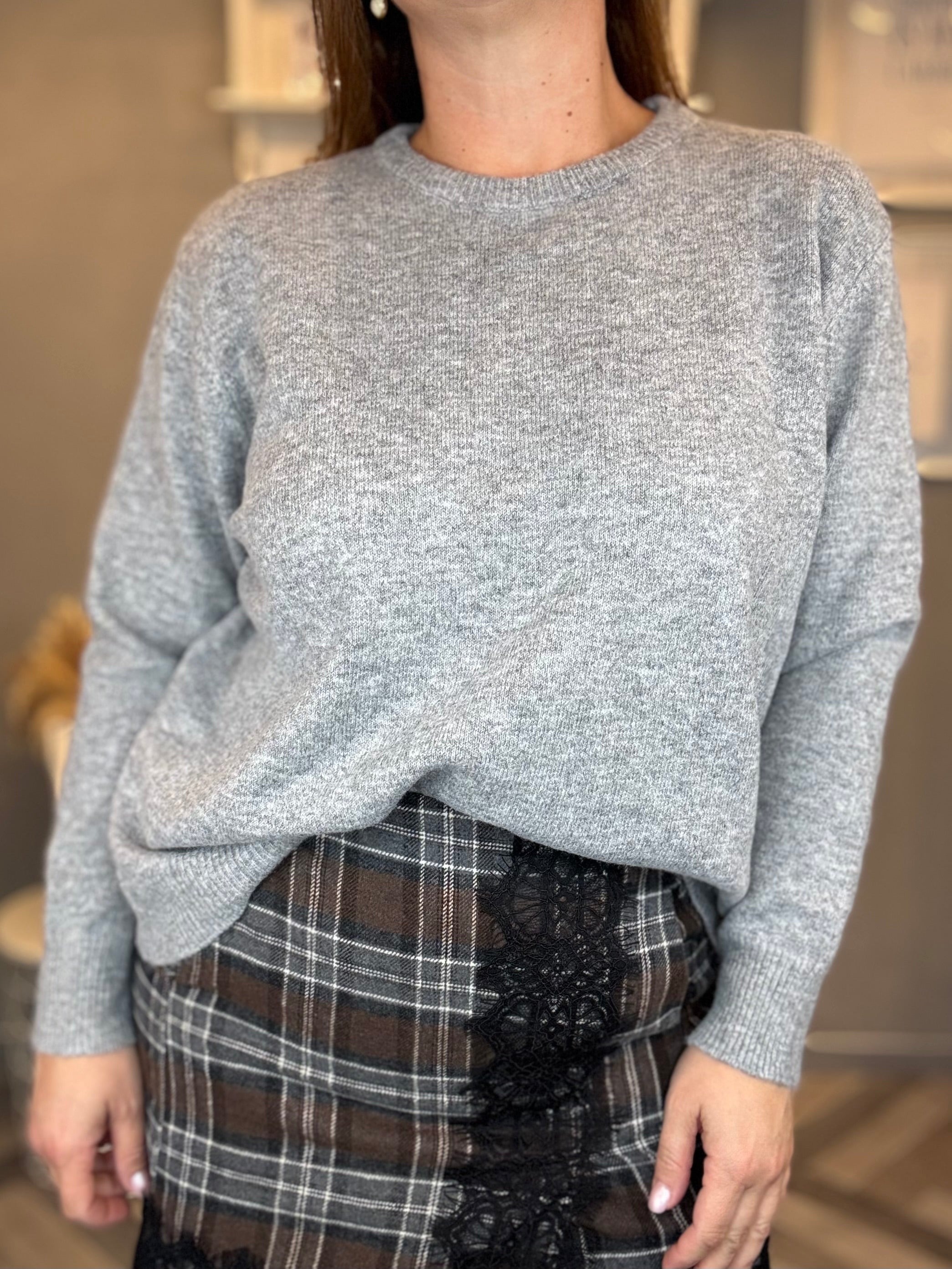 Maglioncino basic grigio