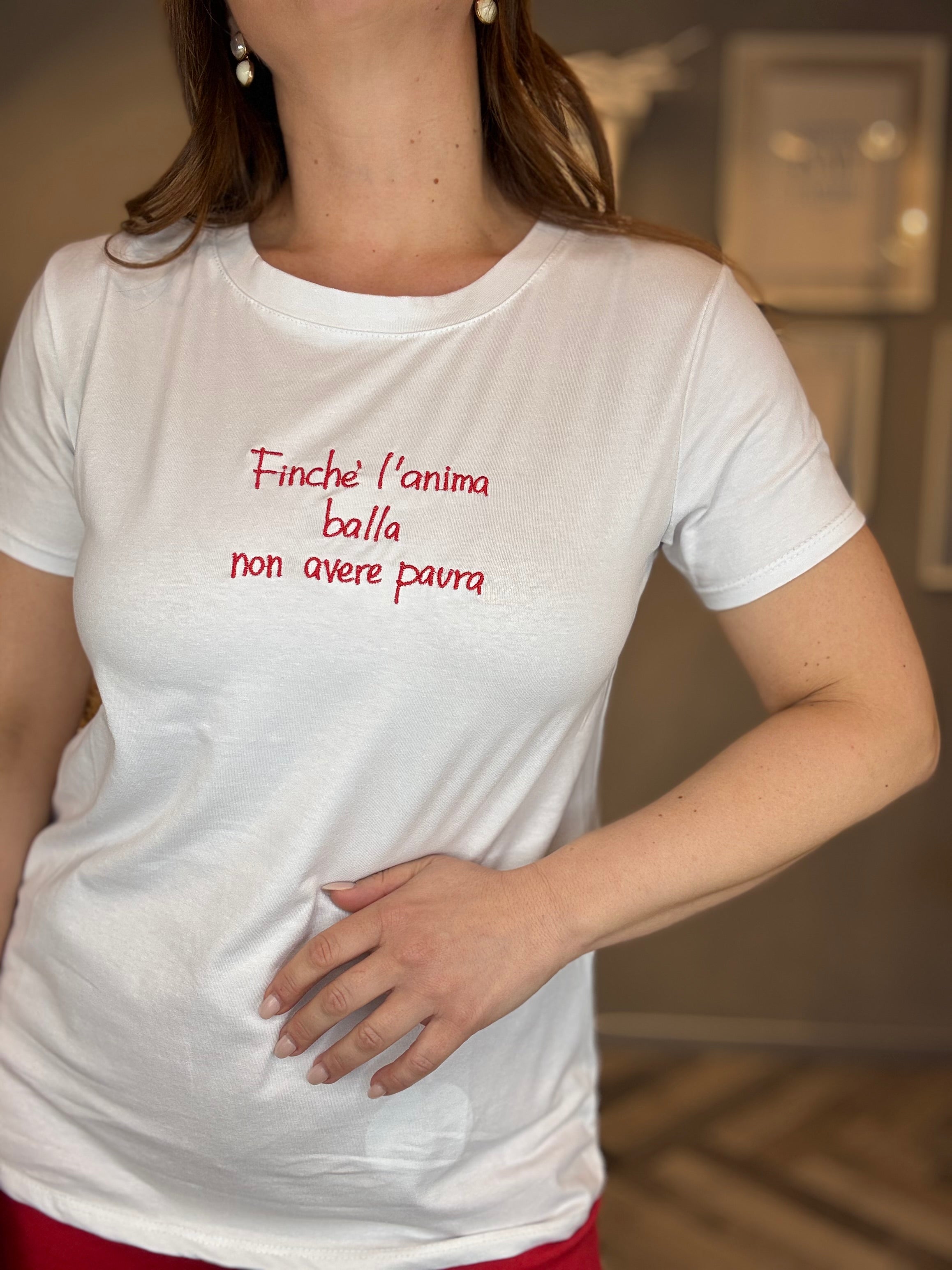 T-shirt Finché l’anima balla rosso