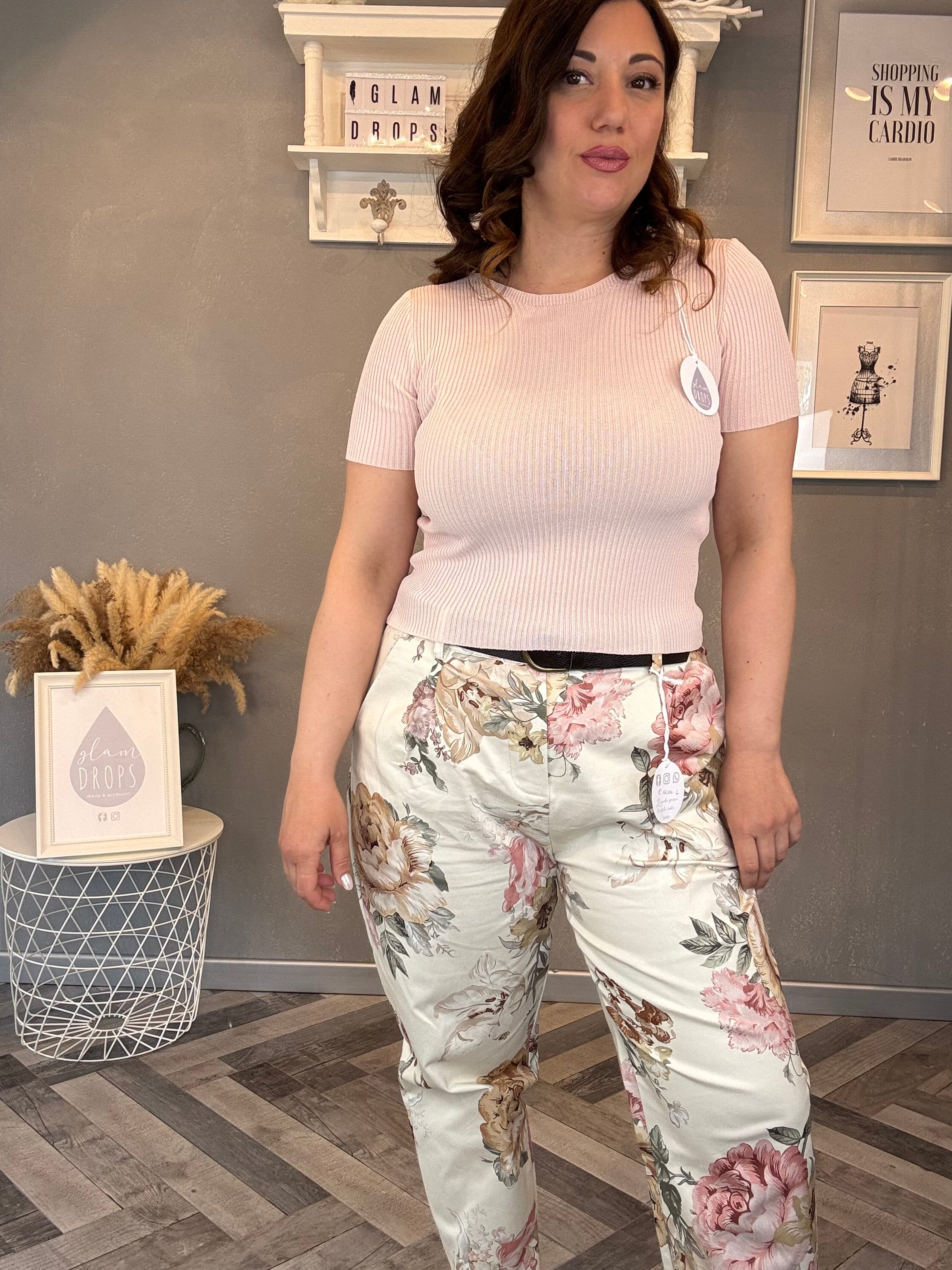 Maglia a costine basic Glam