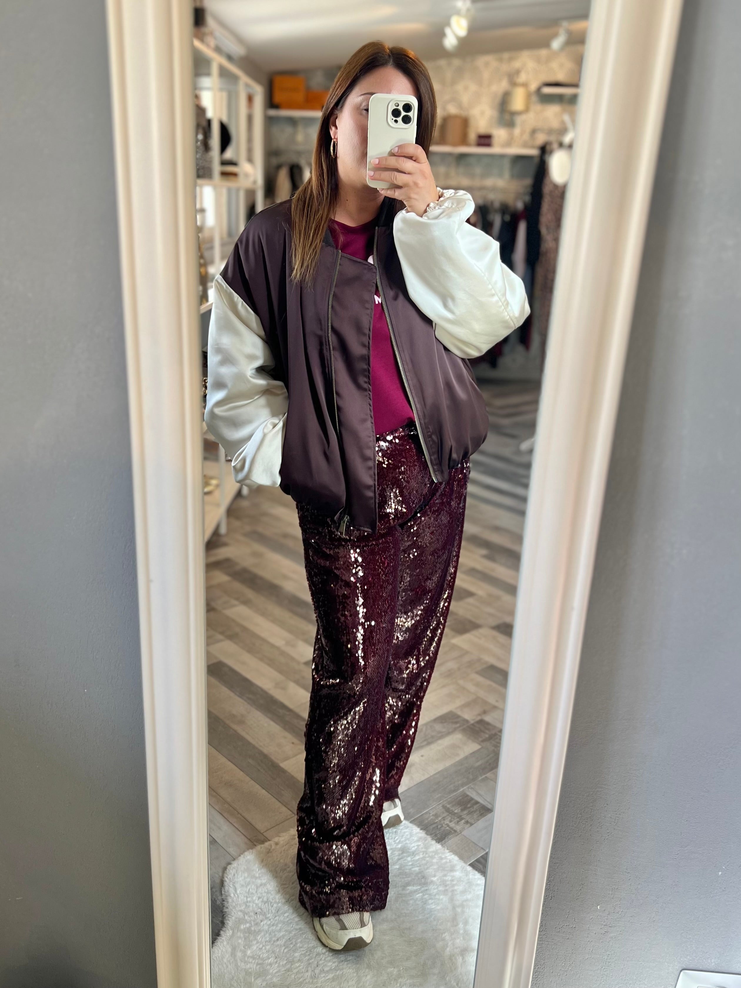 Bomber raso bicolore