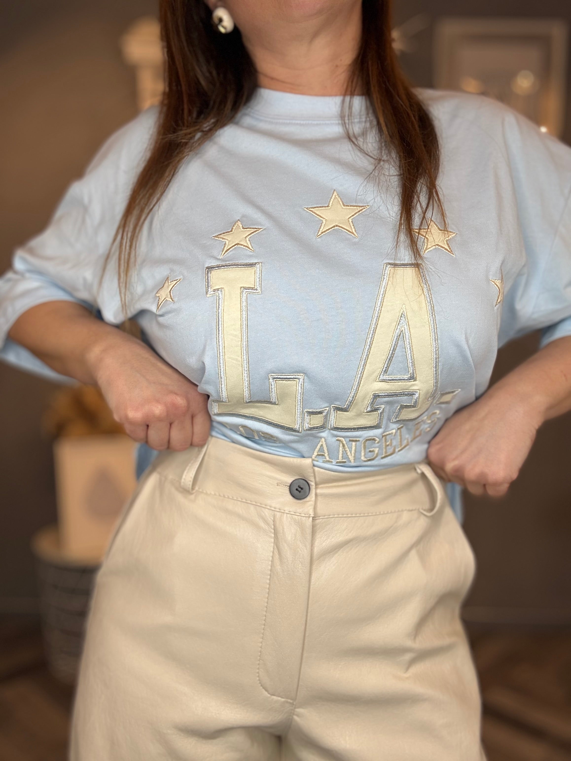 Pantalone ecopelle burro