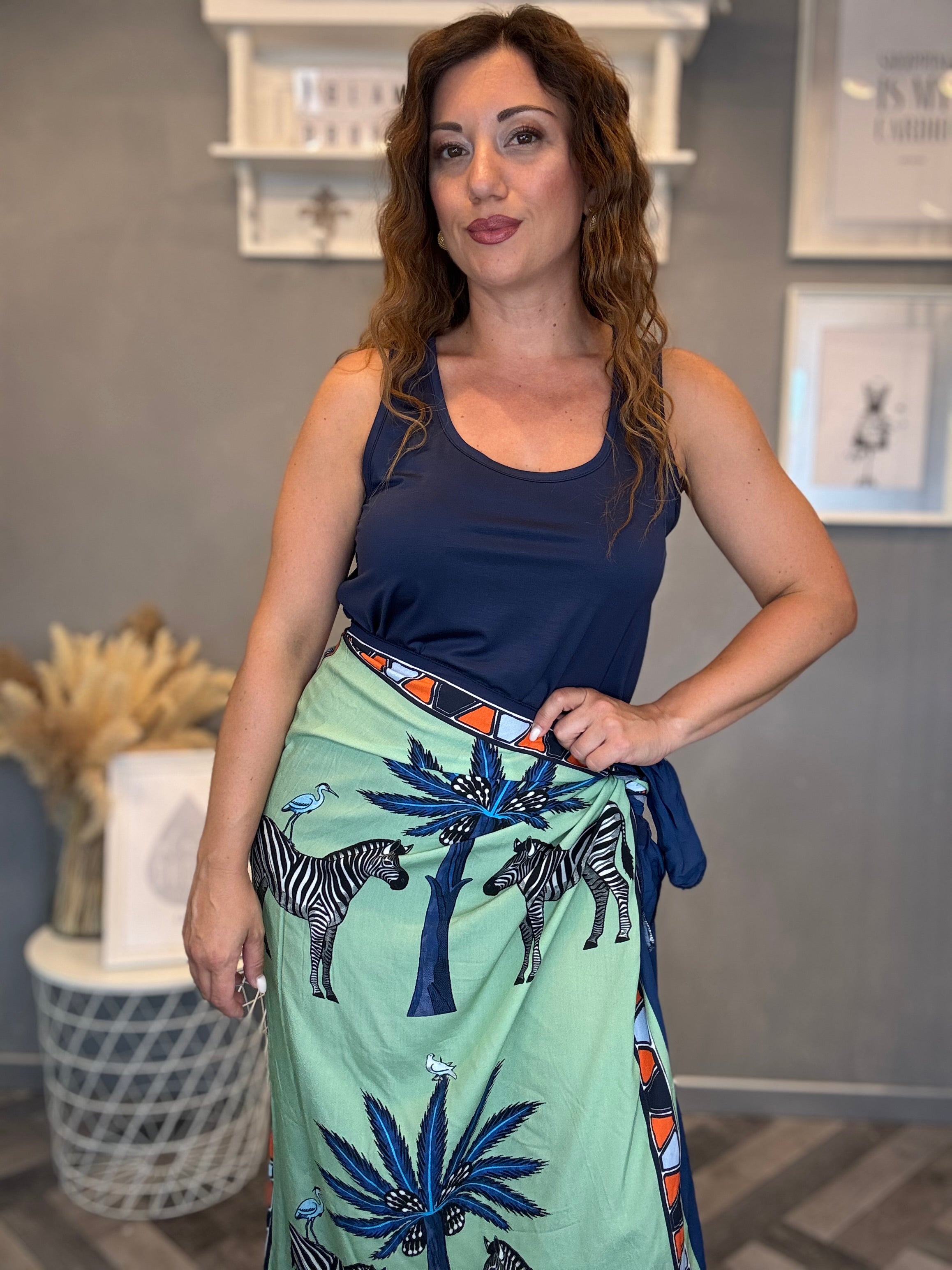 Canottiera essential blu