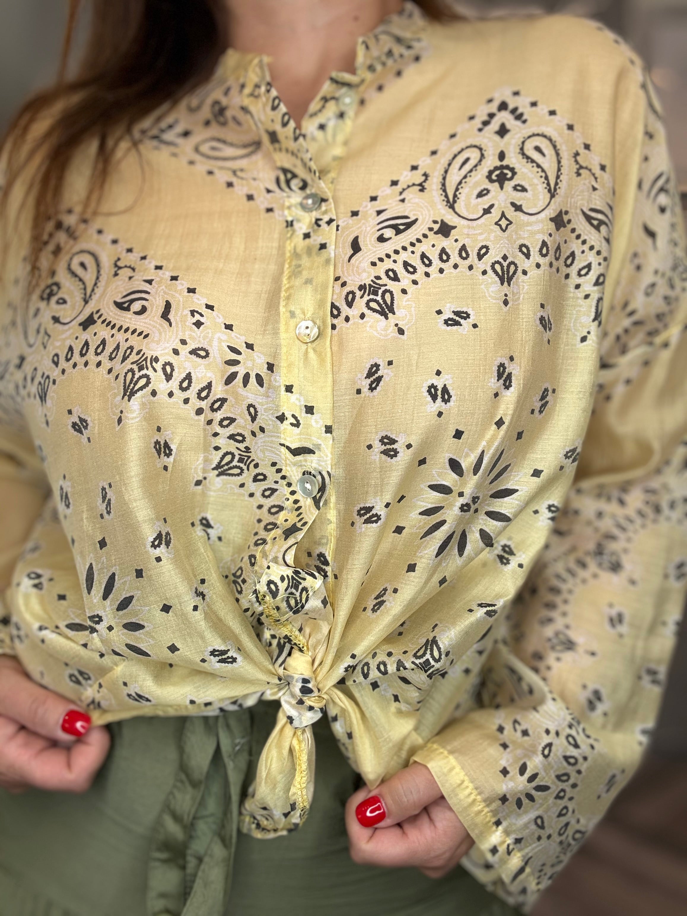 Camicia bandana giallo pastello