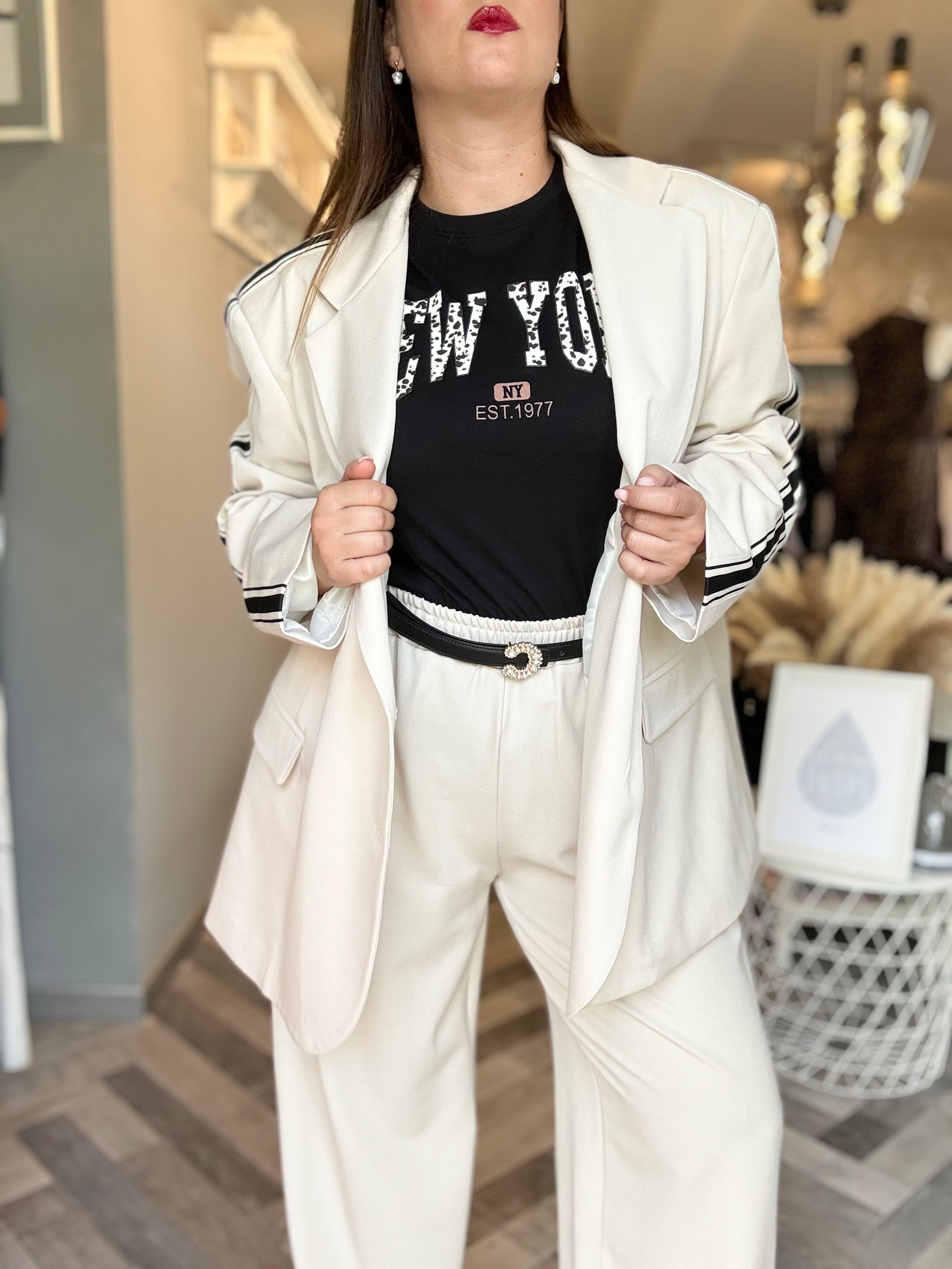 Cintura ecopelle CC con strass