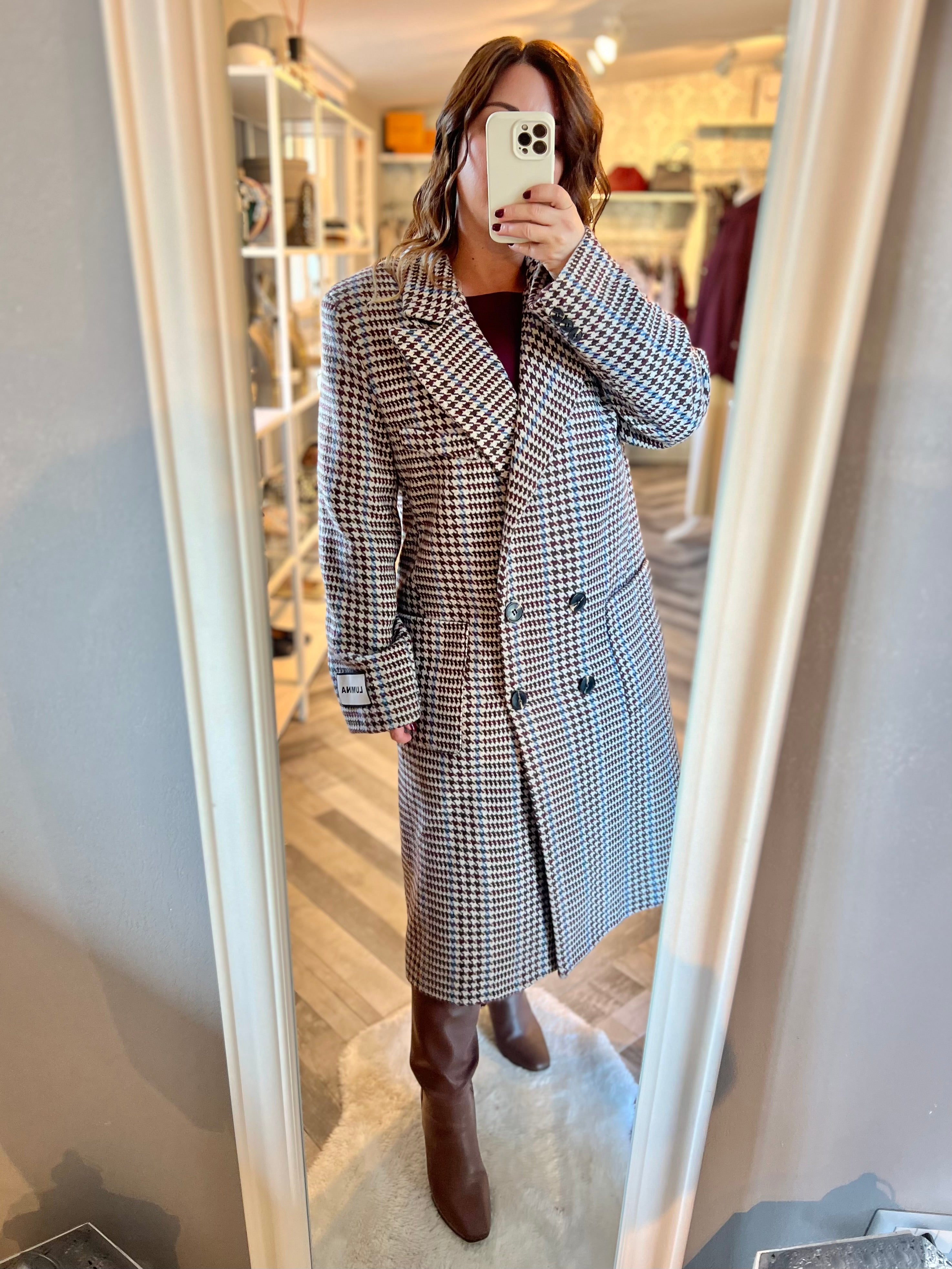 Lumina cappotto pied de poule