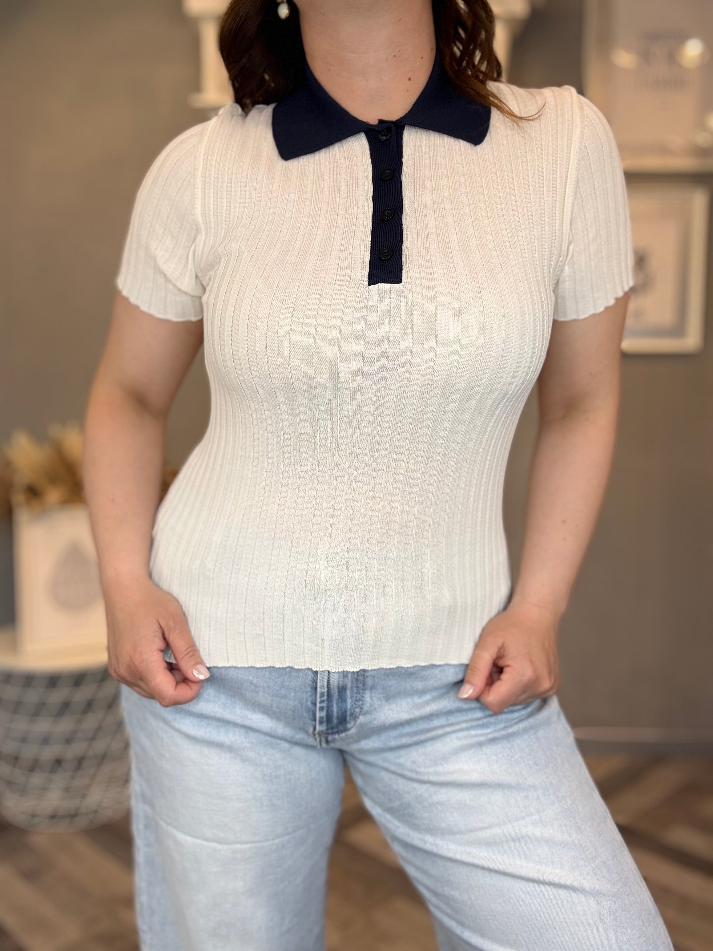 Lumina polo in maglia a costine