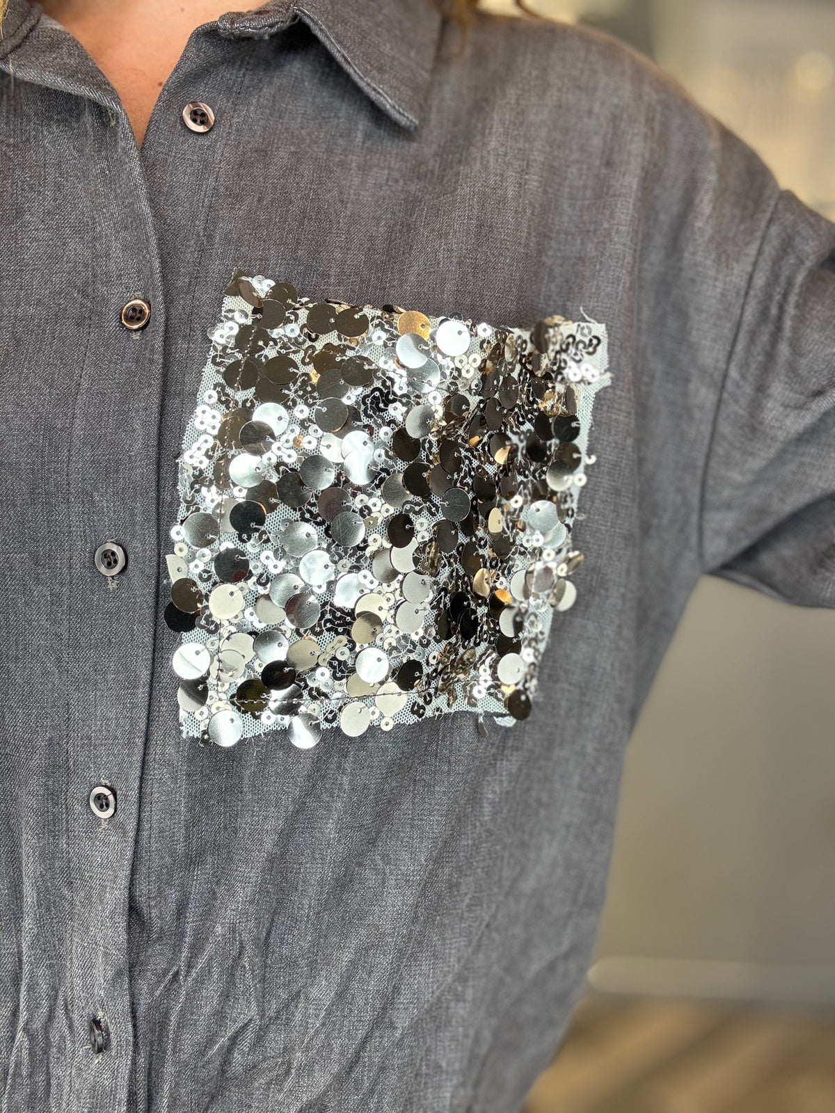 Camicia Sparkle Poket fango