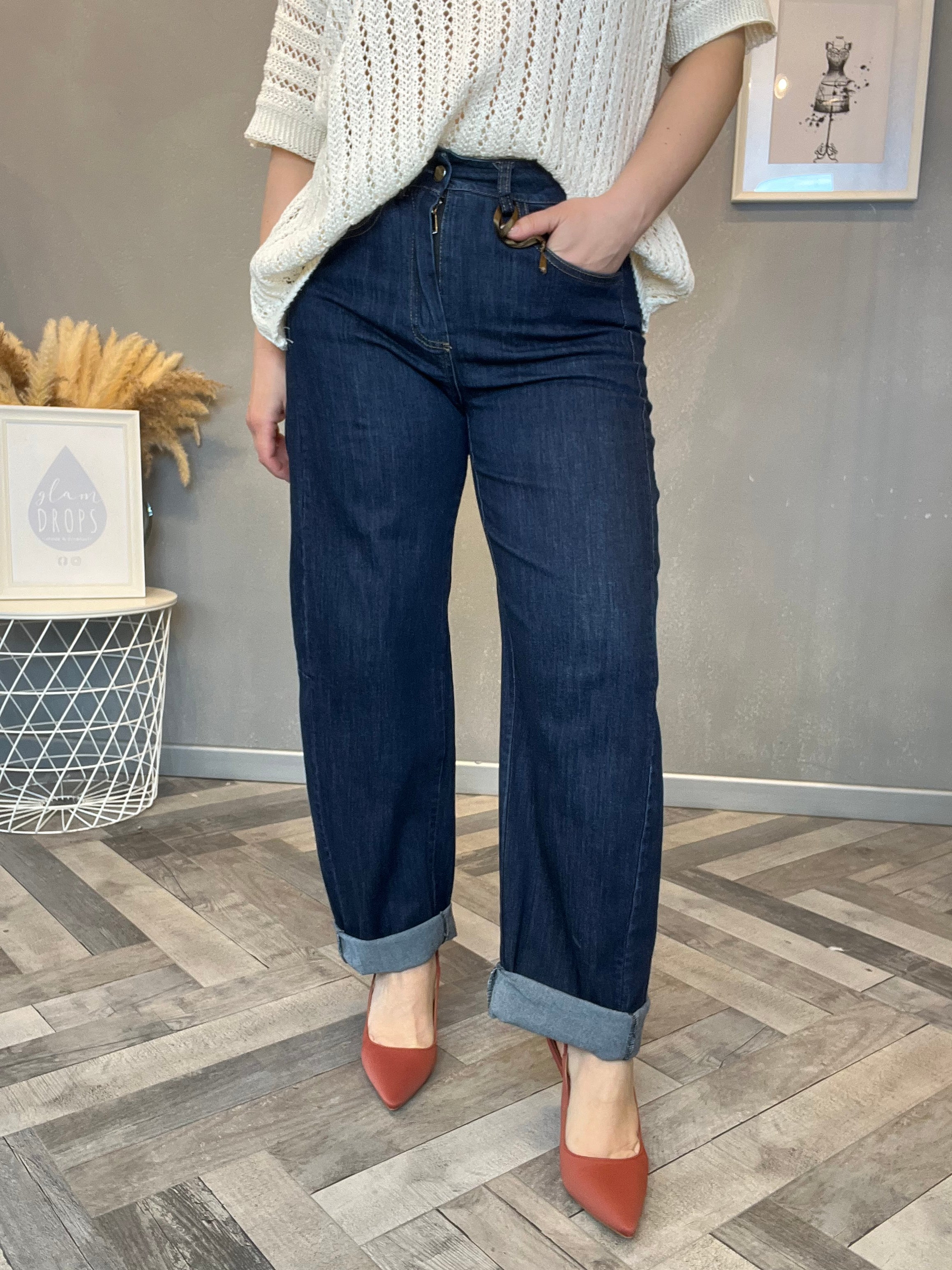 Jeans barrel soft denim