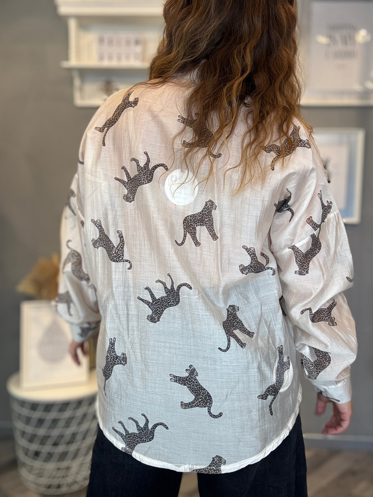 Camicia Wild Leopard panna