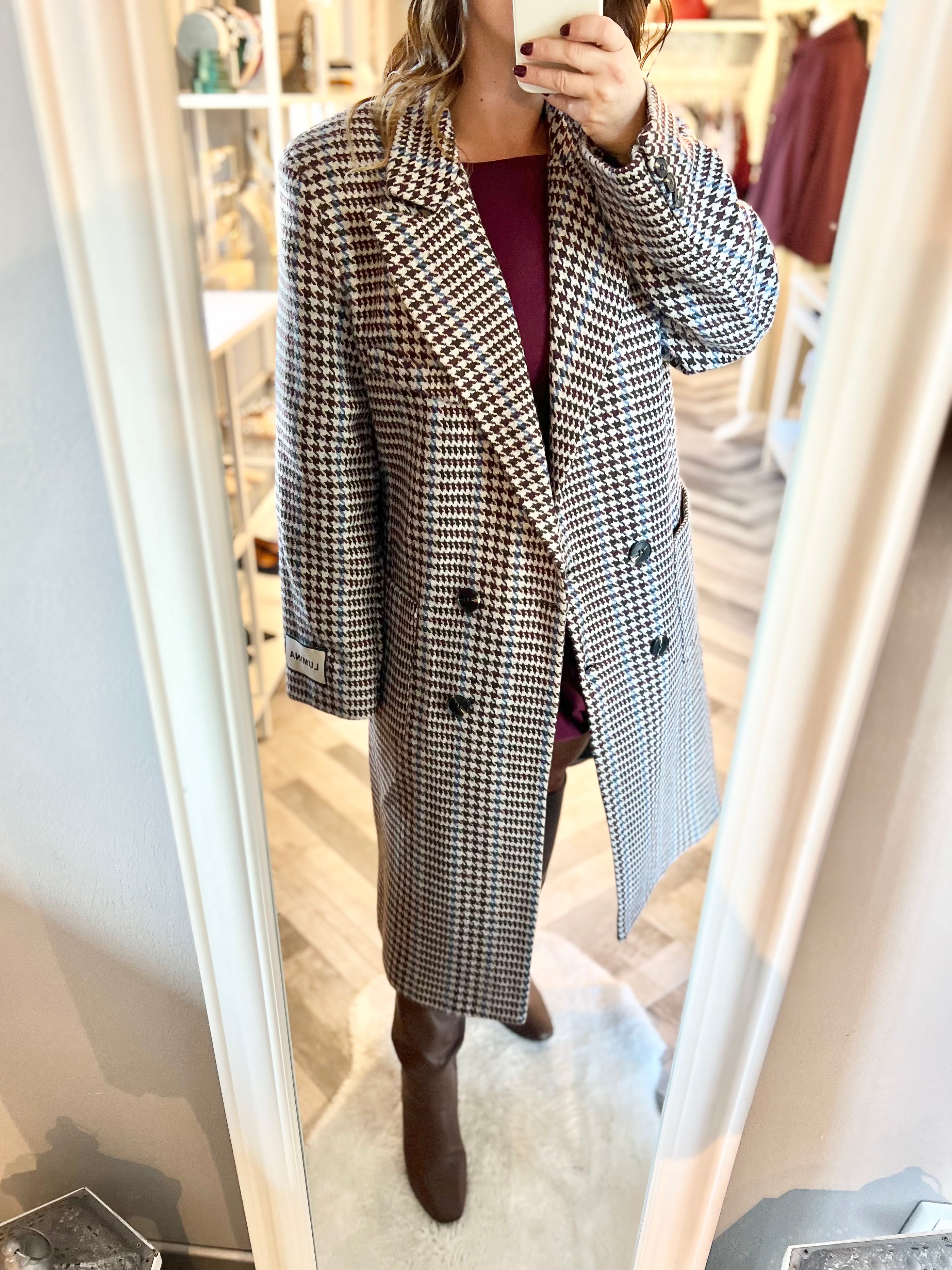 Lumina cappotto pied de poule