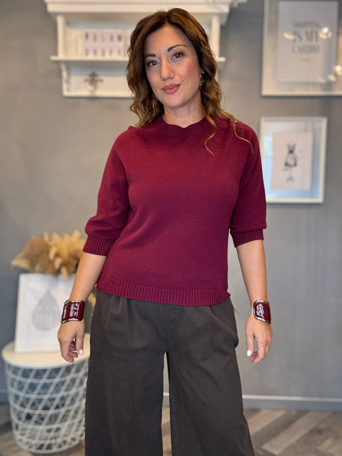 Maglioncino Essenza bordeaux