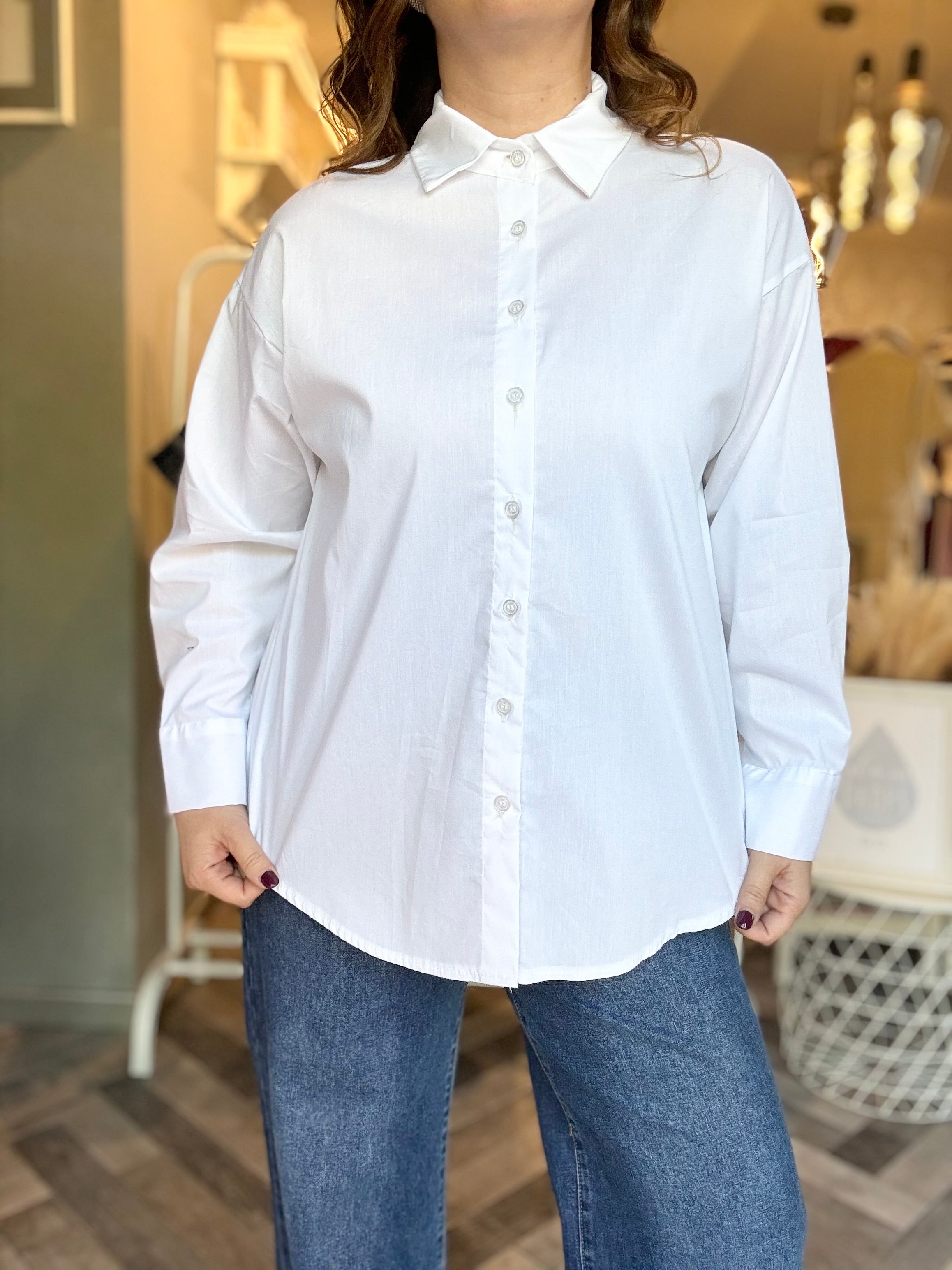 Camicia in cotone elasticizzato