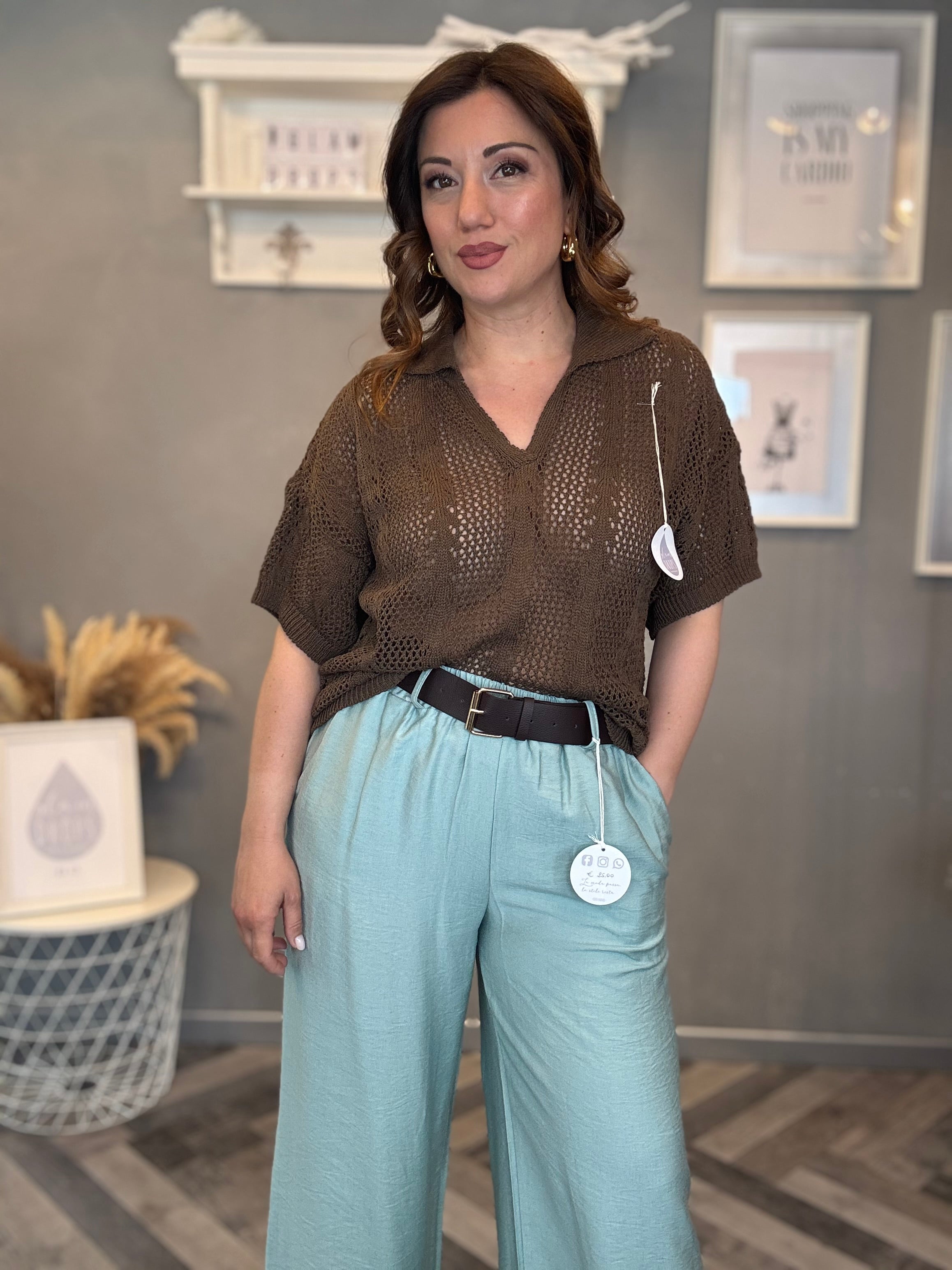Pantalone Nuance Verde Acqua