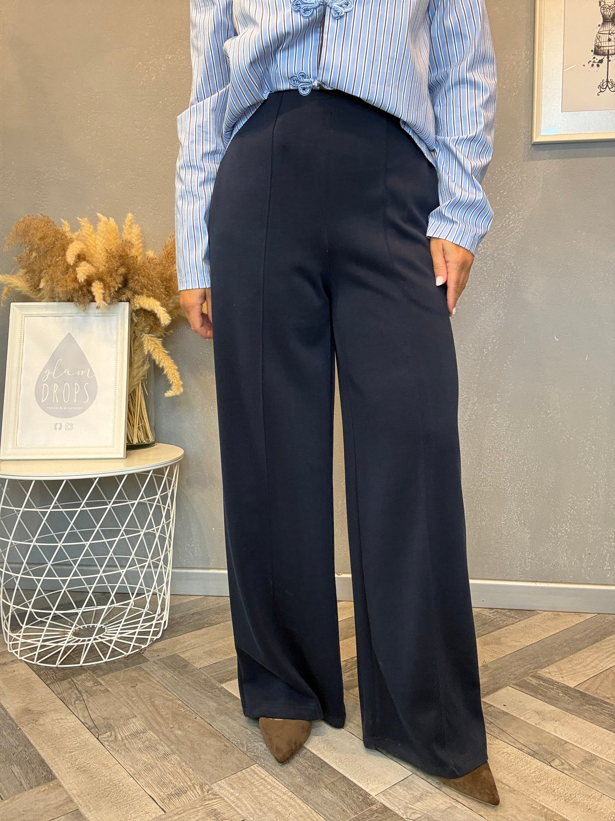 Pantalone palazzo punto Milano blu
