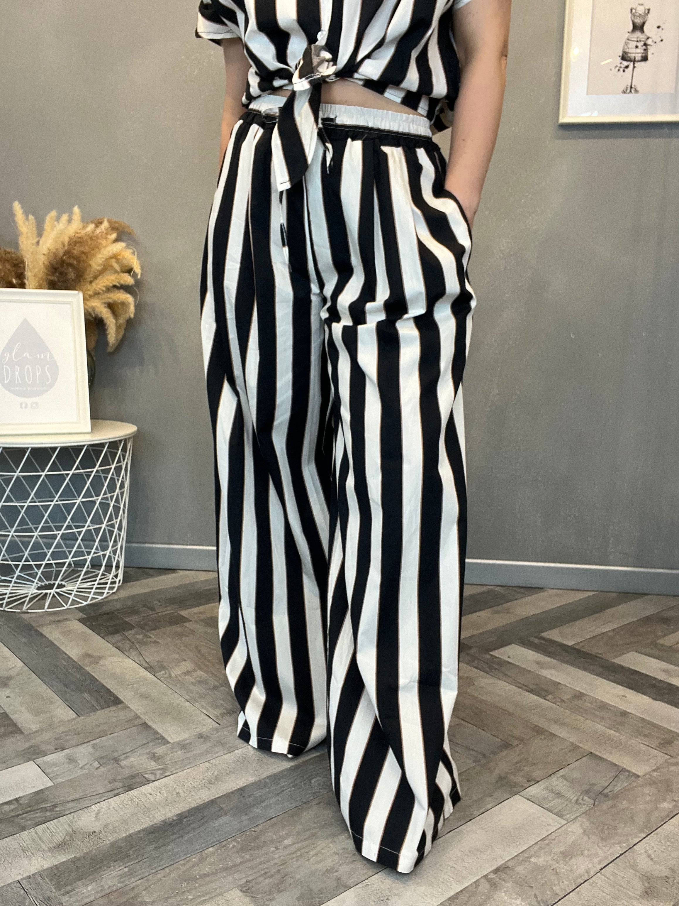 Coordinato righe Black and White