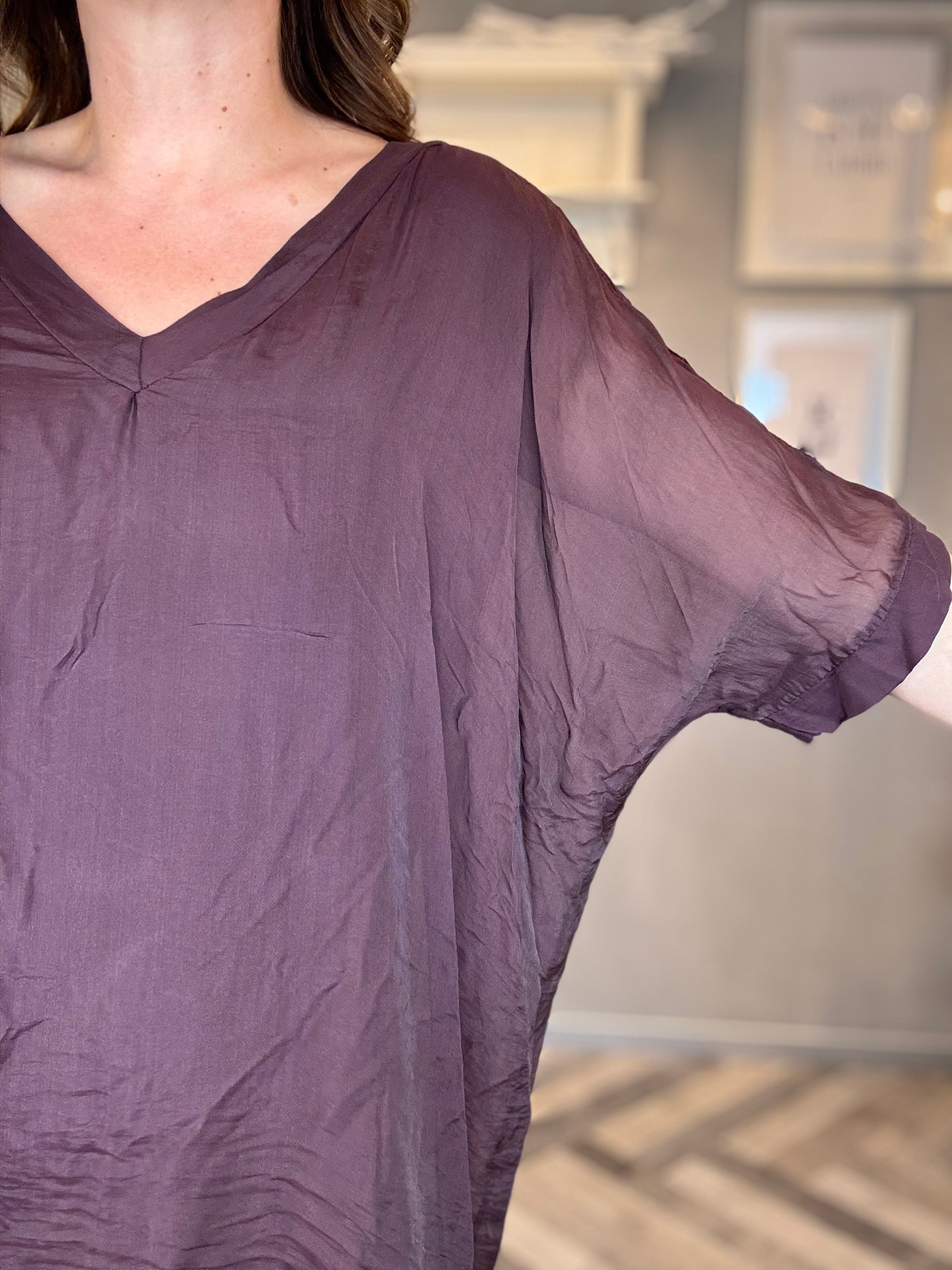 Coordinato satin vinaccia