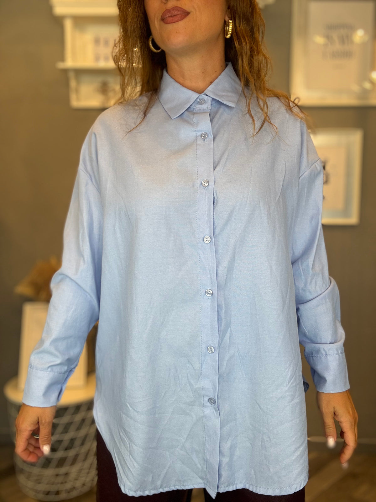 Camicia Oxford celeste