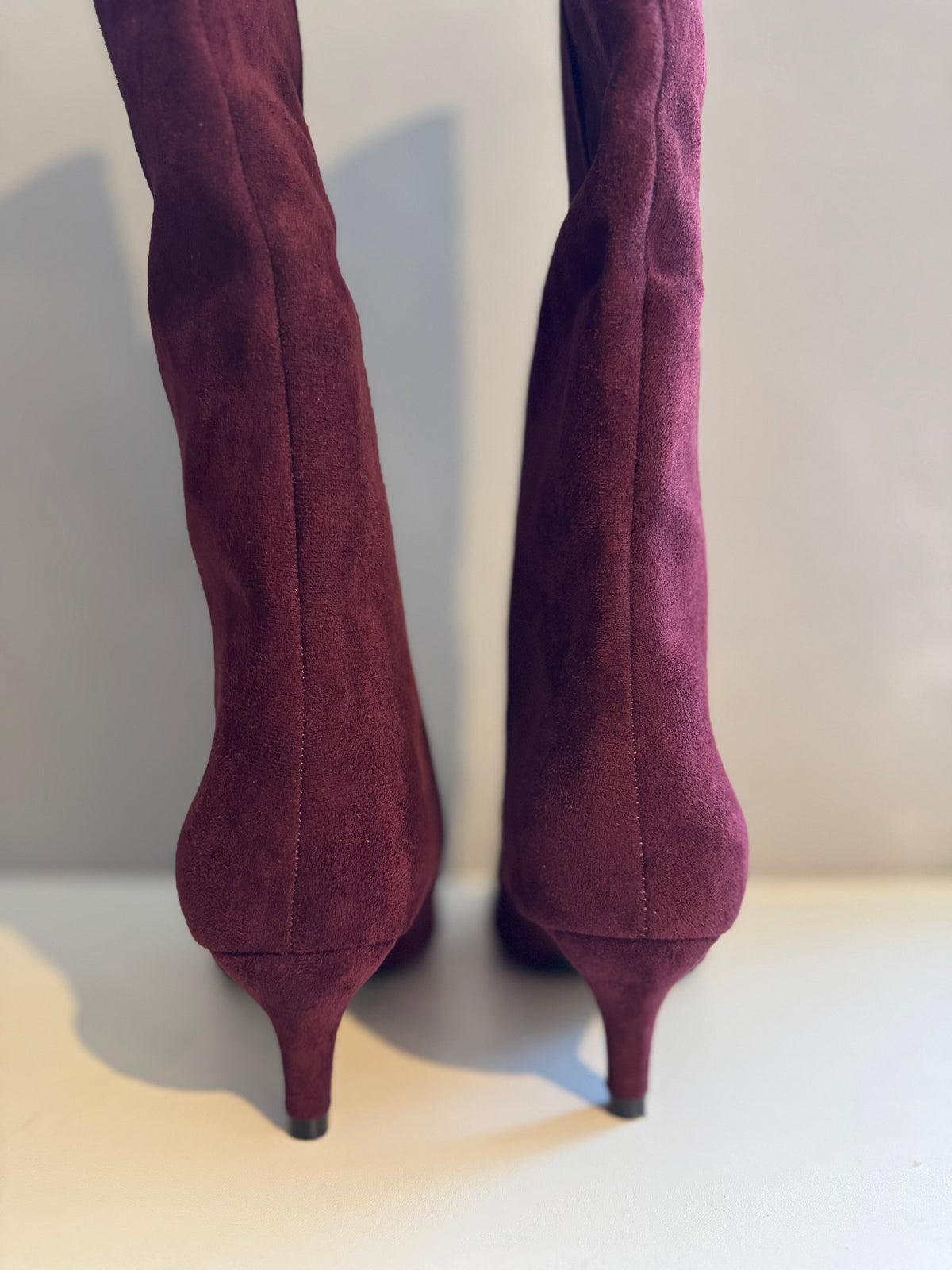 Stivali soft suede bordeaux