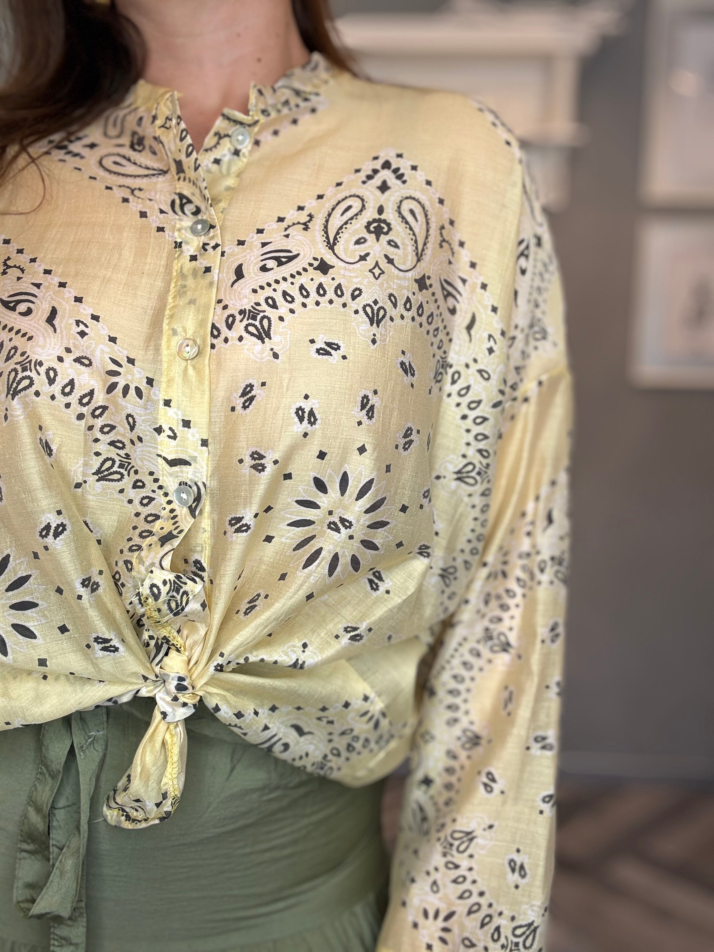 Camicia bandana giallo pastello