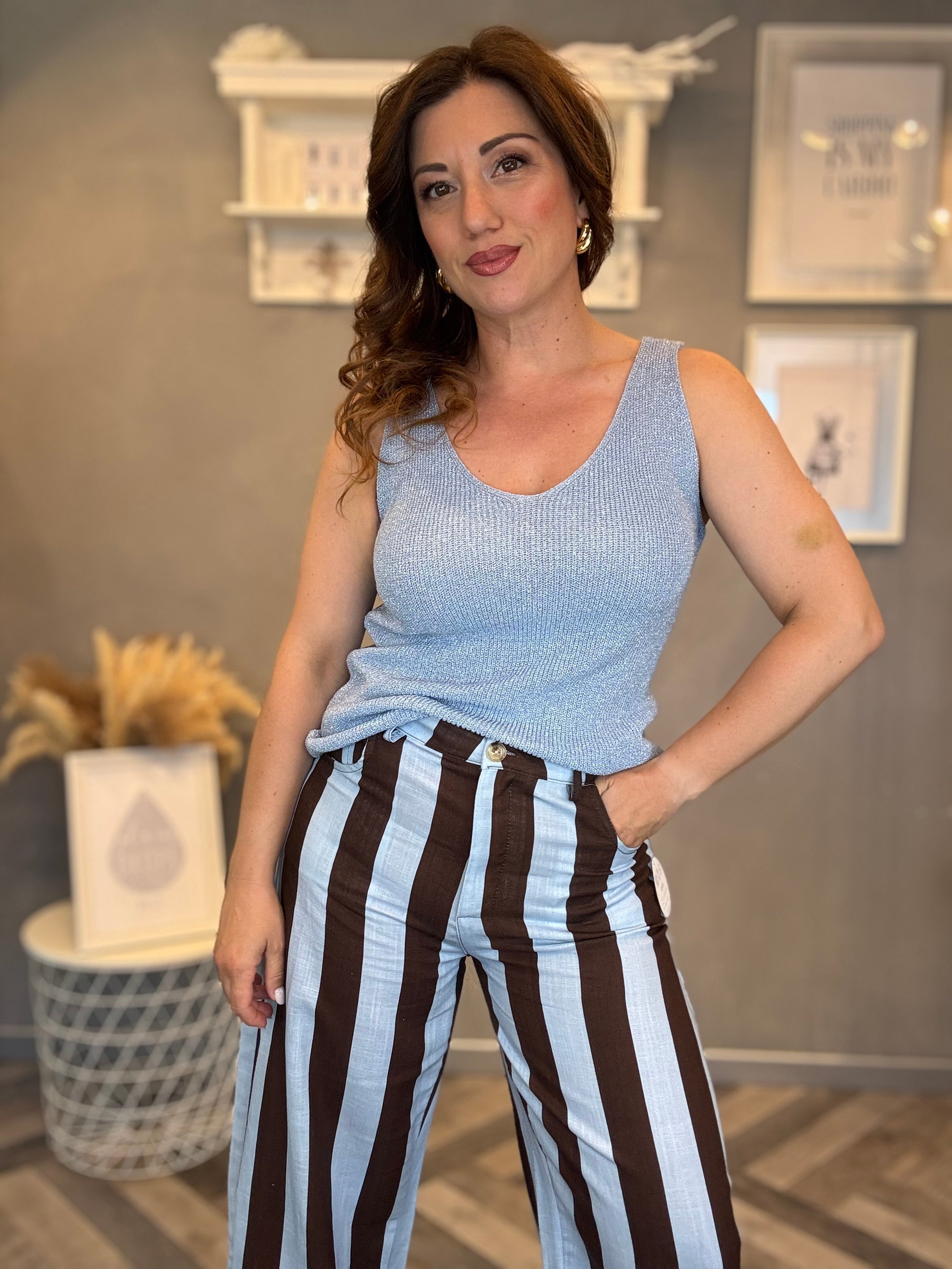 Pantalone Riviera moro e celeste