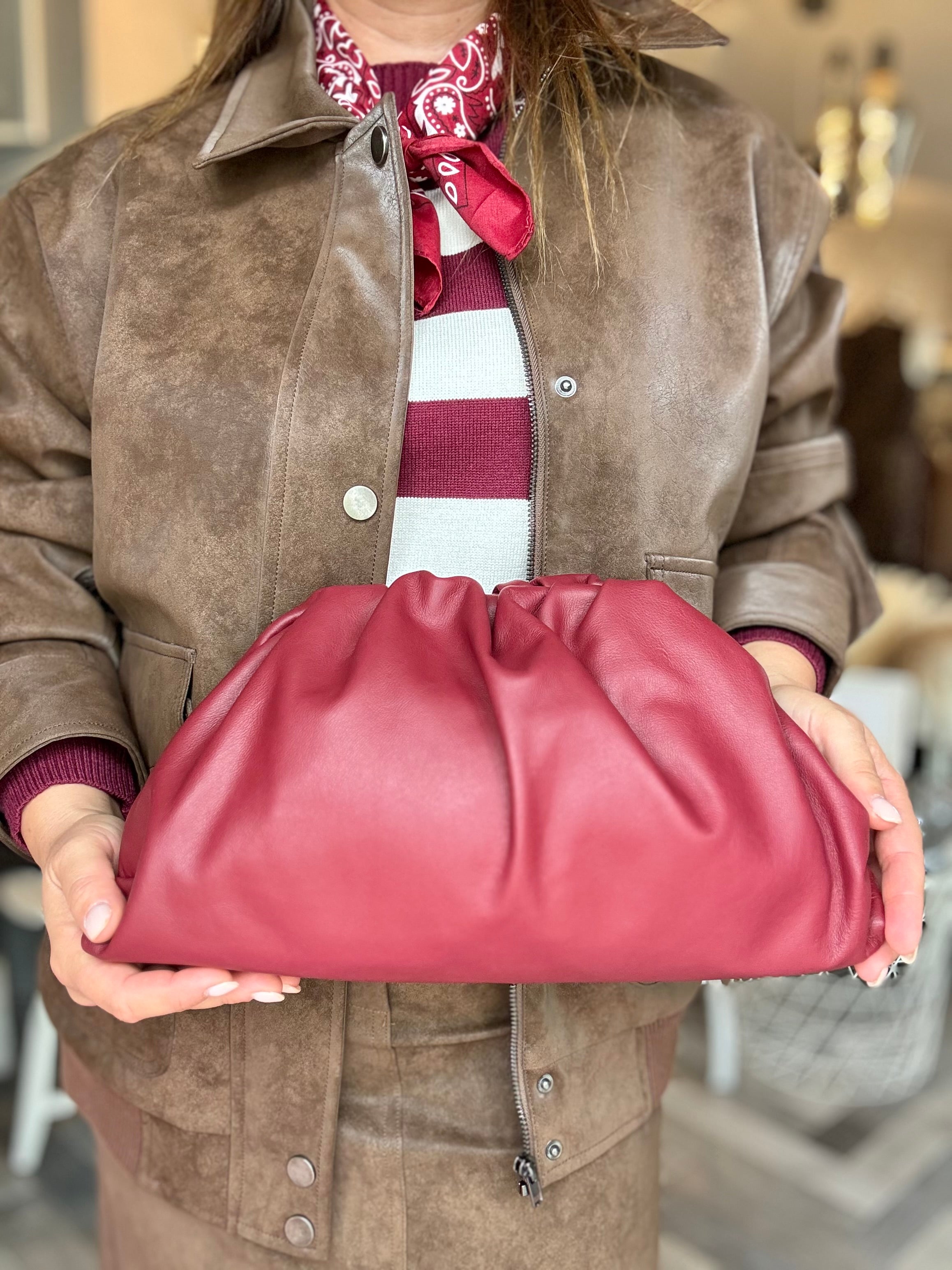 Borsa pouch in pelle