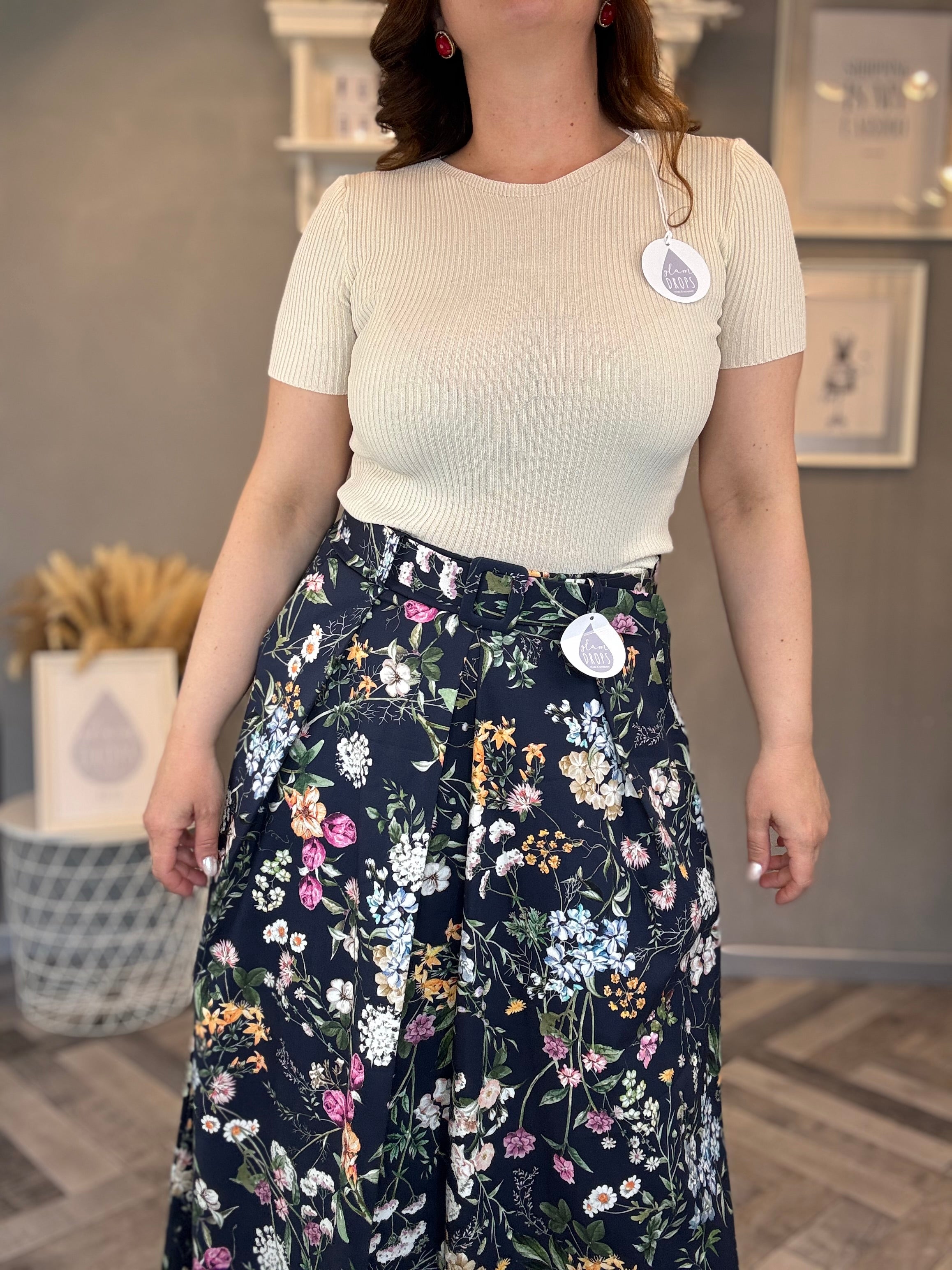 Maglia a costine basic Glam