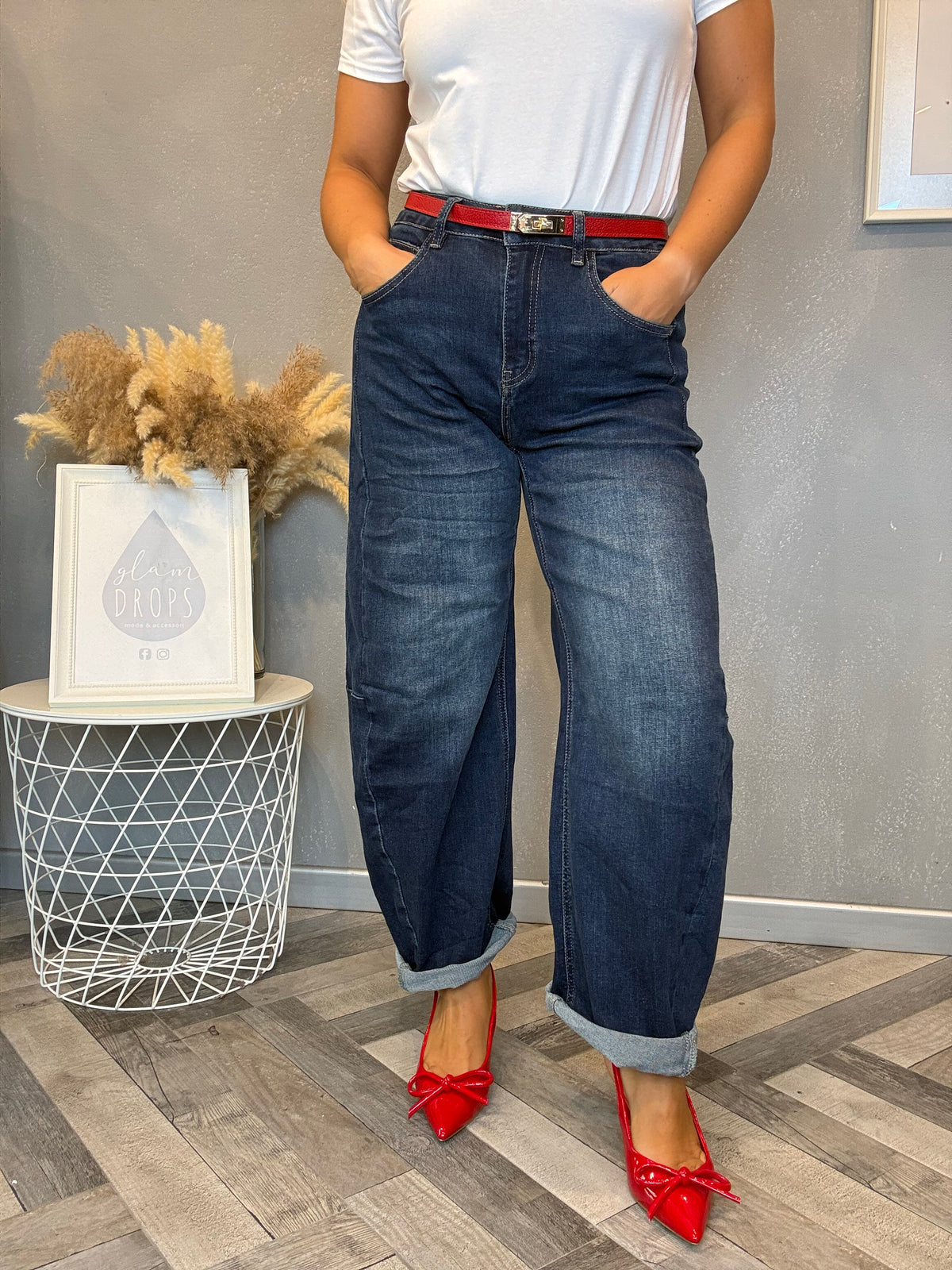 Jeans barrel denim