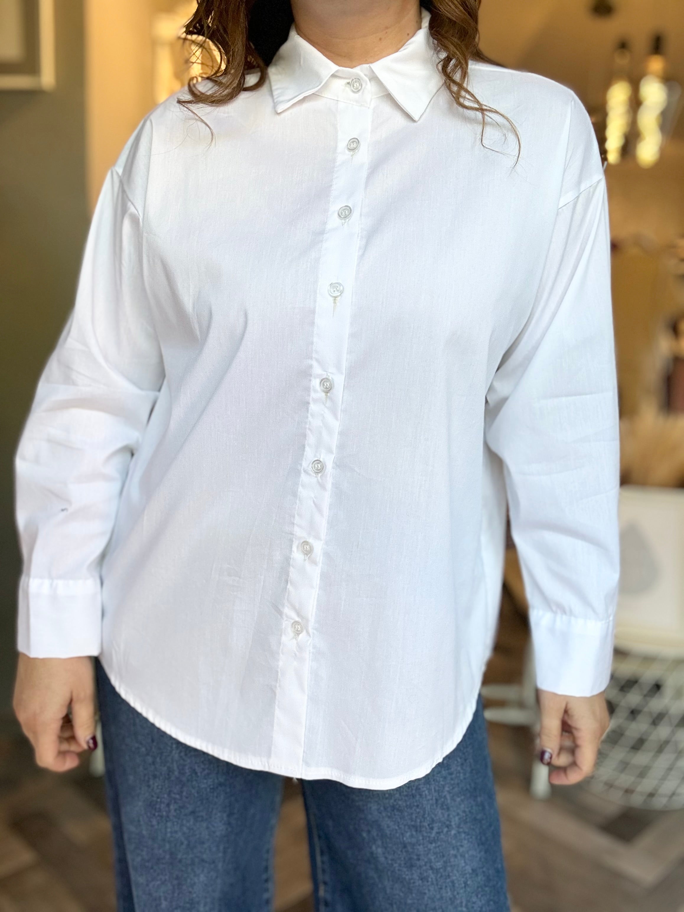Camicia in cotone elasticizzato