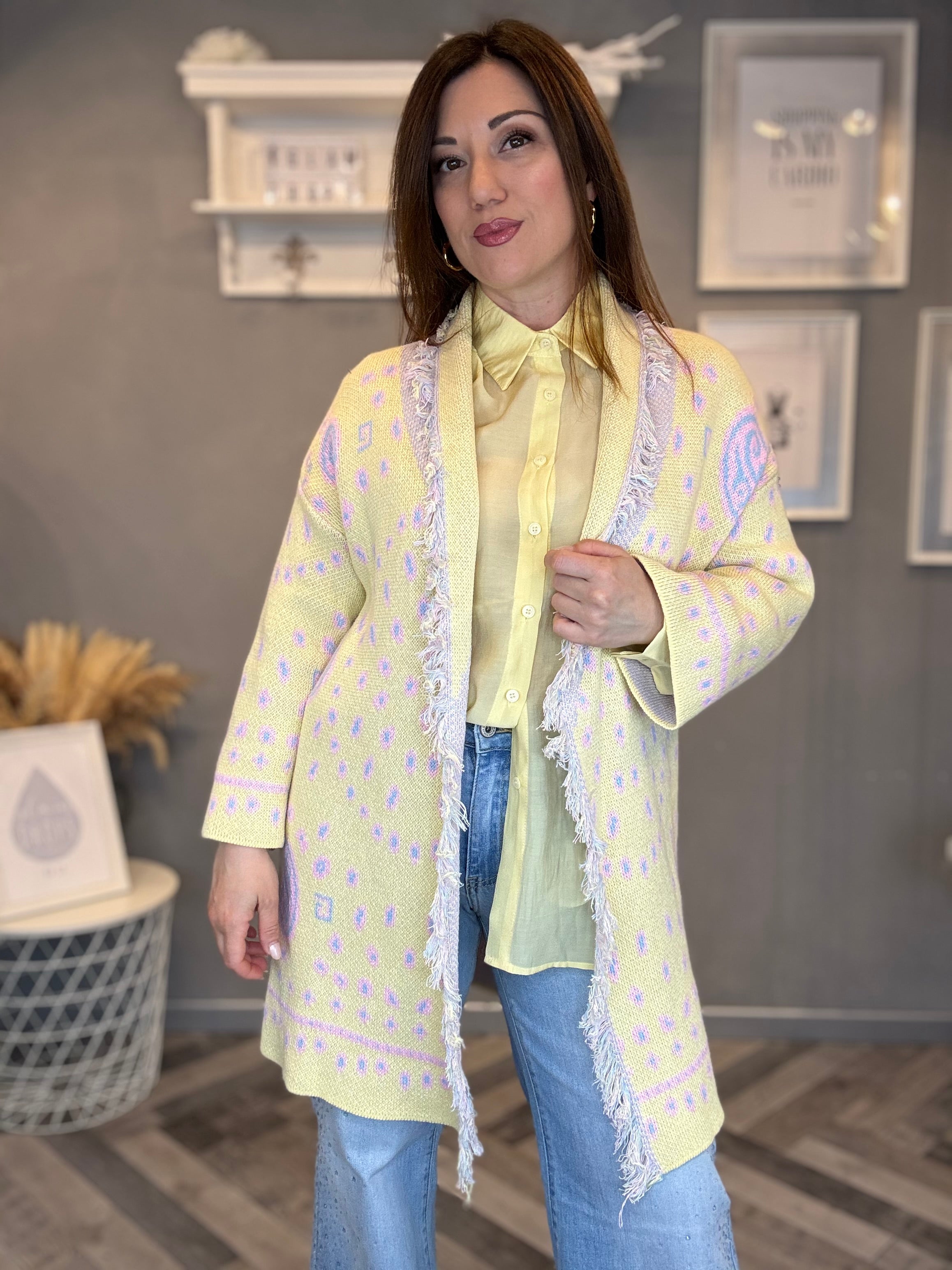 Camicia soft giallo pastello
