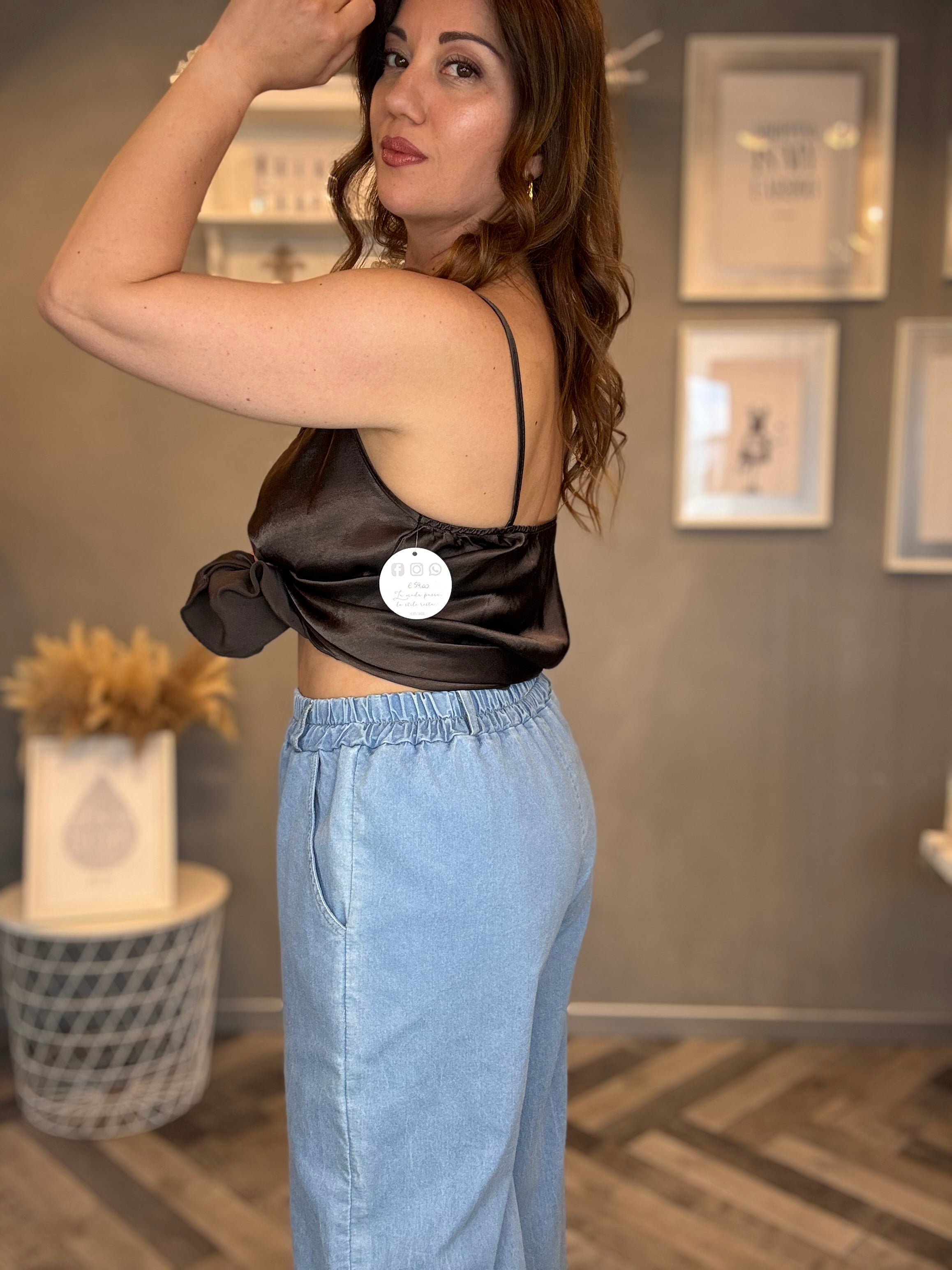 Jeans palazzo Elastic chiaro