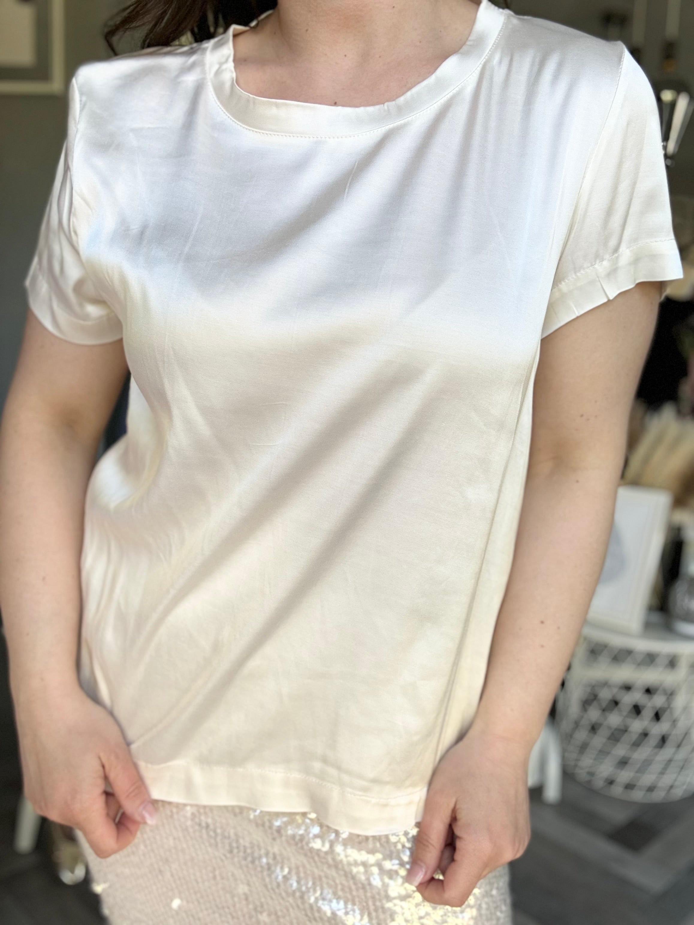 Blusa Vicky in raso di viscosa